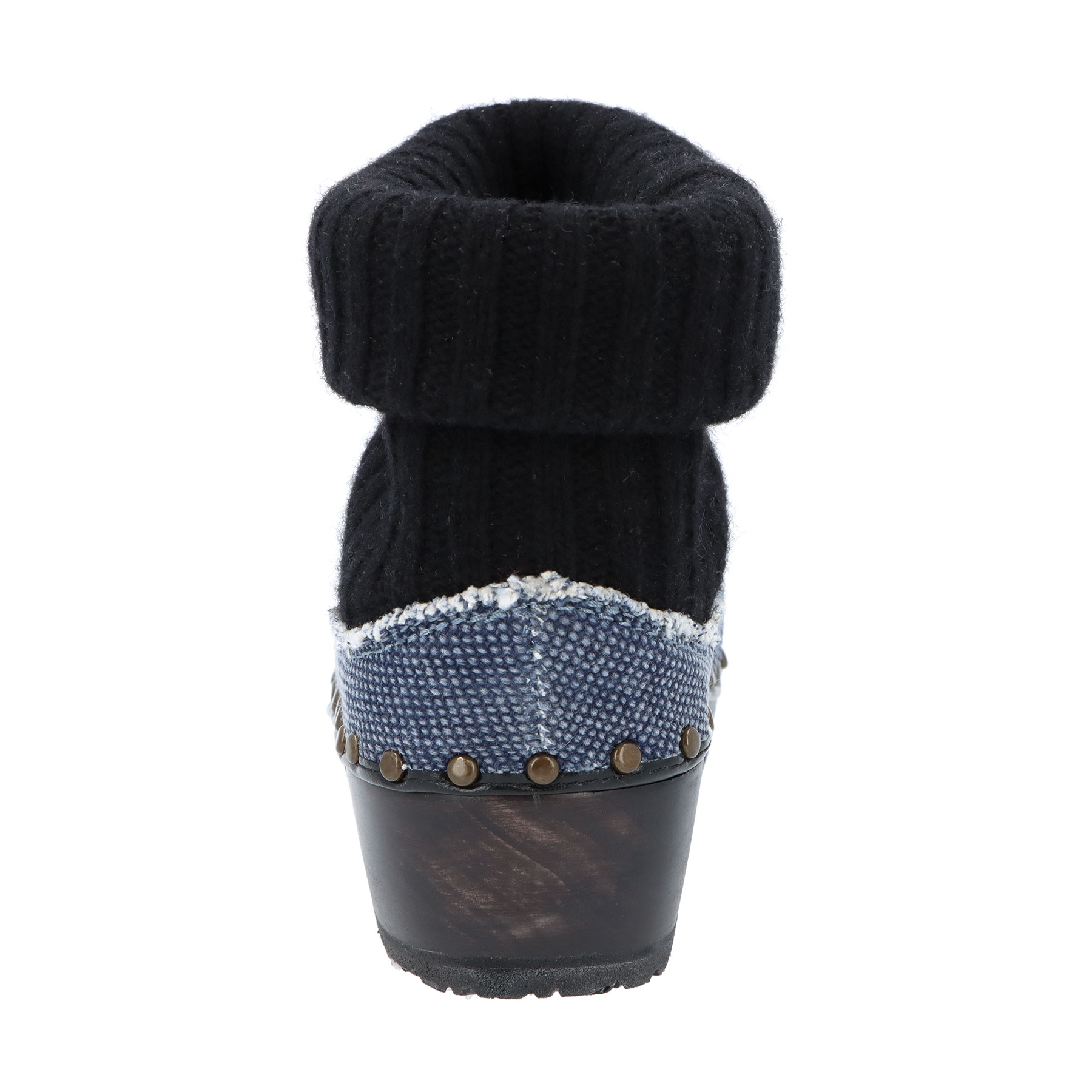 blaue holzschuhe draufsicht