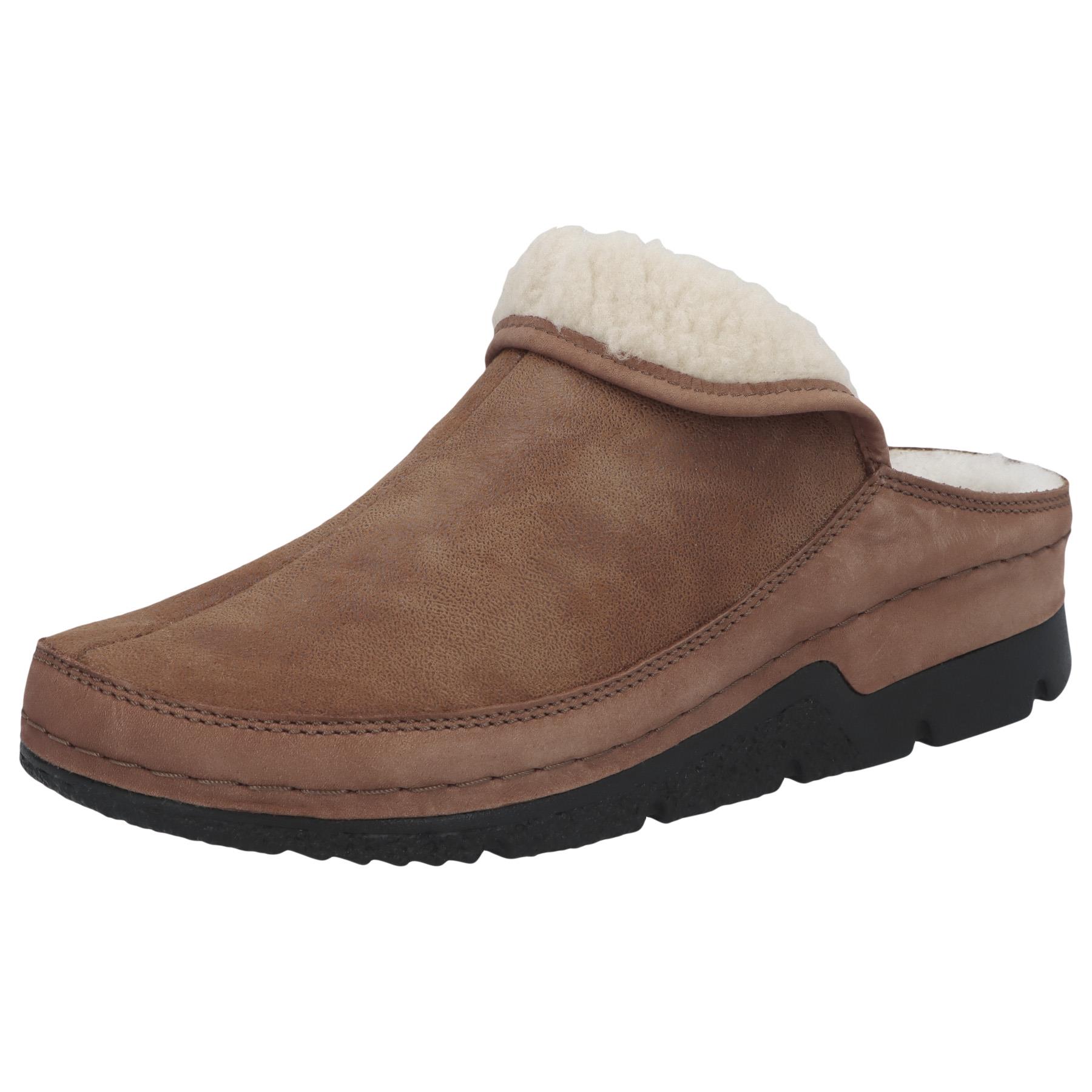 braune clogs 3-4 ansicht