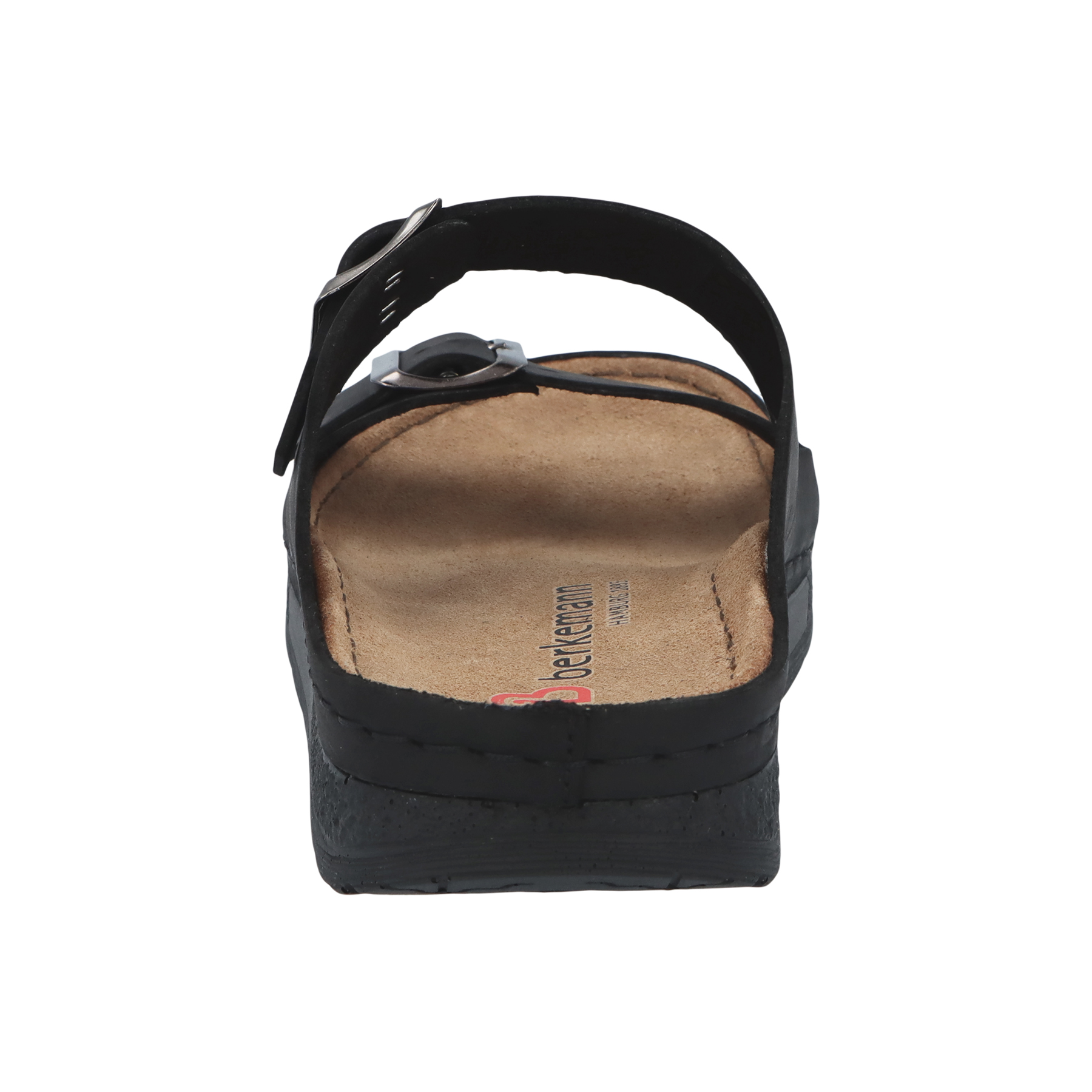 schwarze pantolette hinteransicht