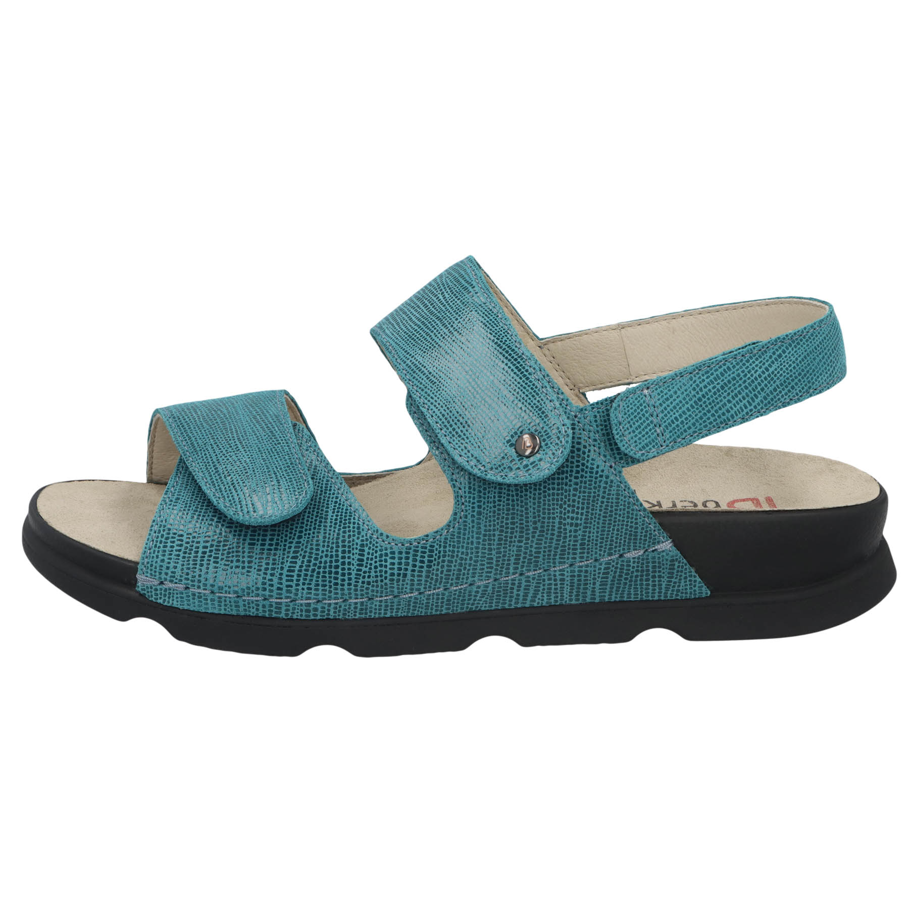 blaue sandale seitenansicht links