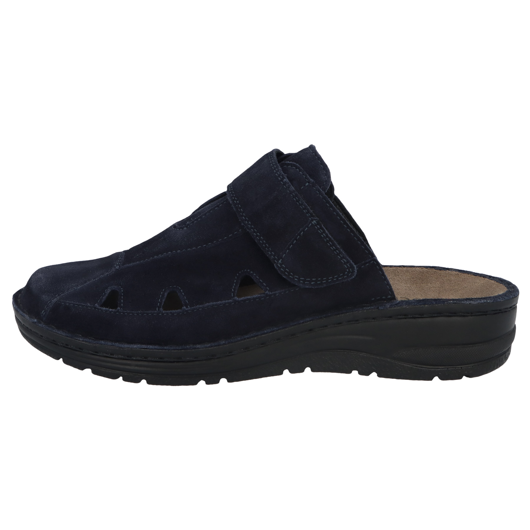 blaue clogs seitenansicht links