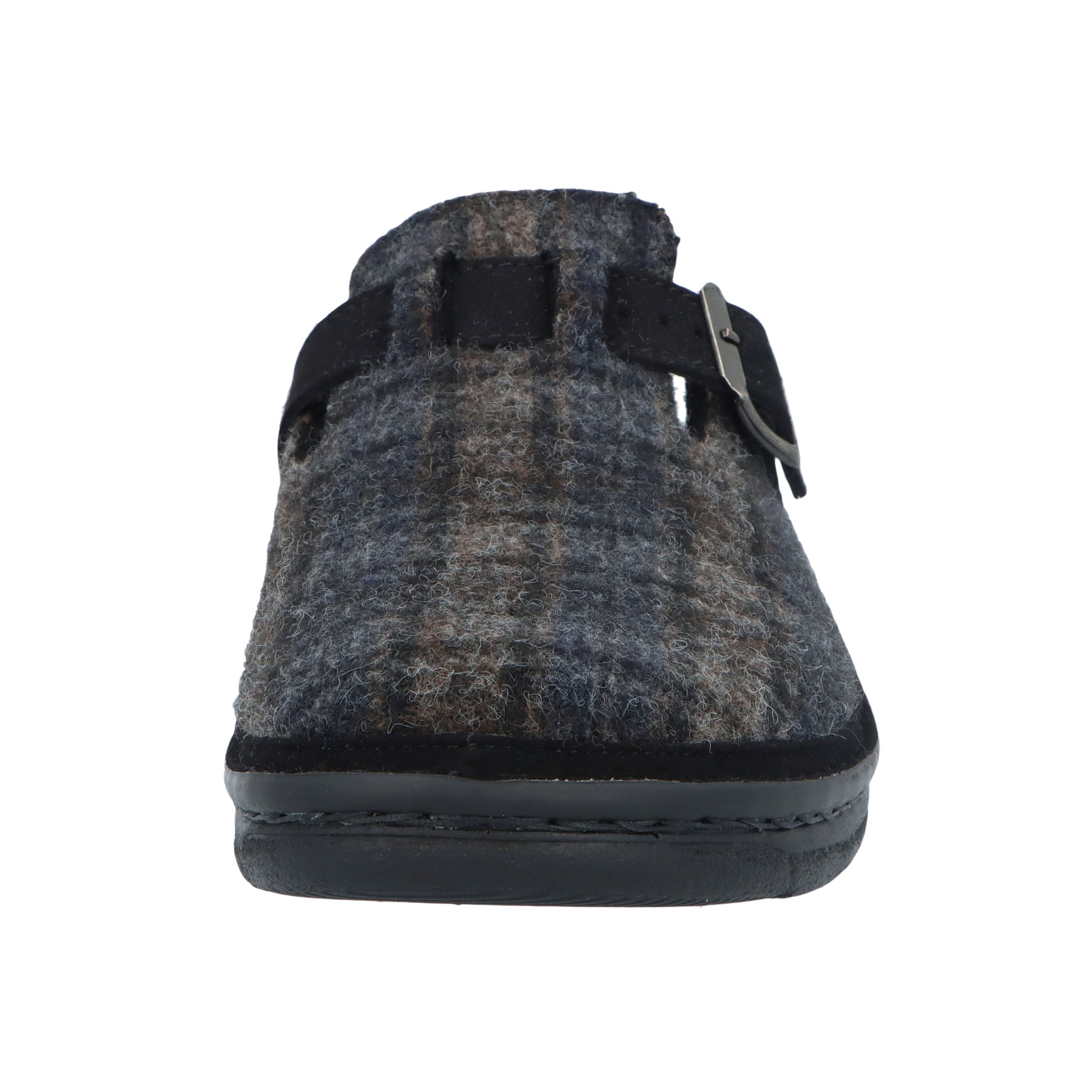 graue hausschuhe vorderansicht