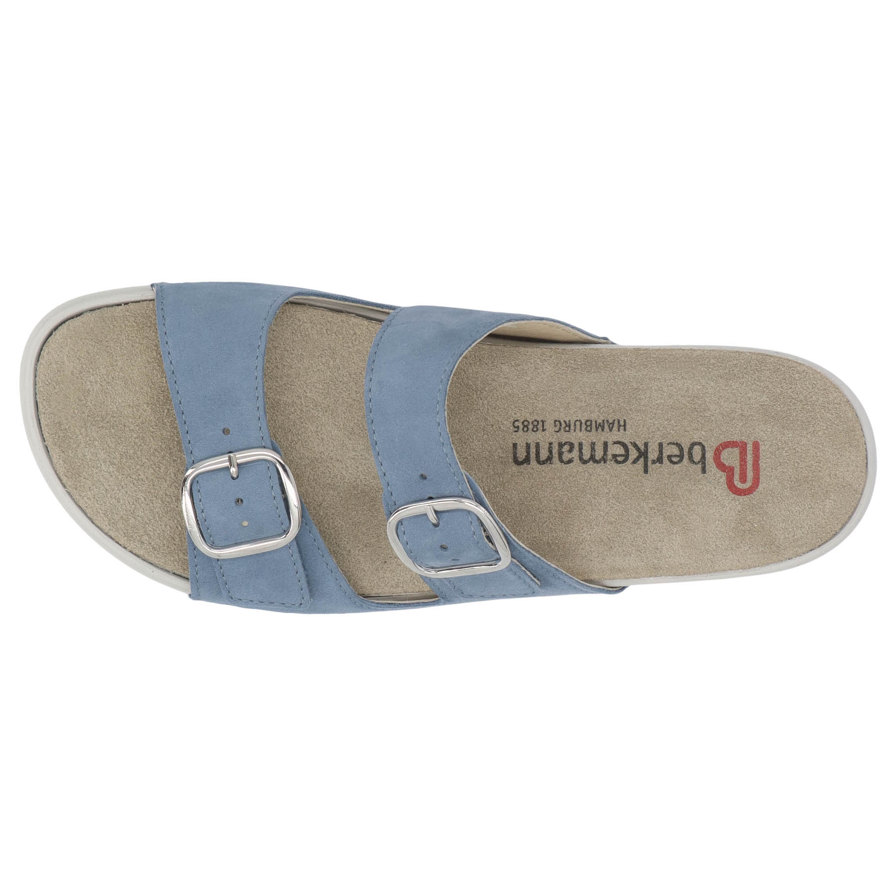 blaue pantolette draufsicht