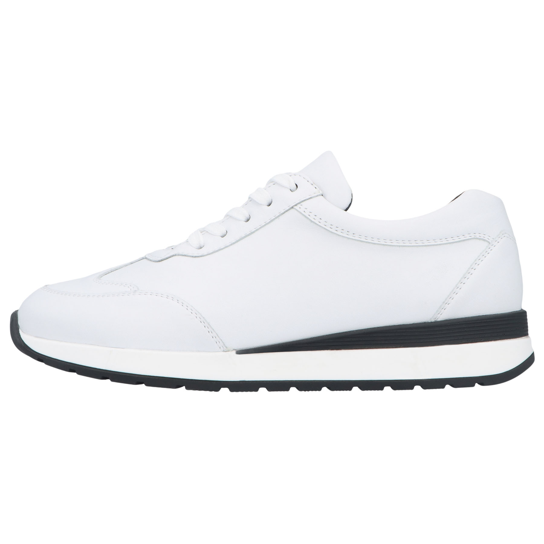 weiße halbschuh seitenansicht links