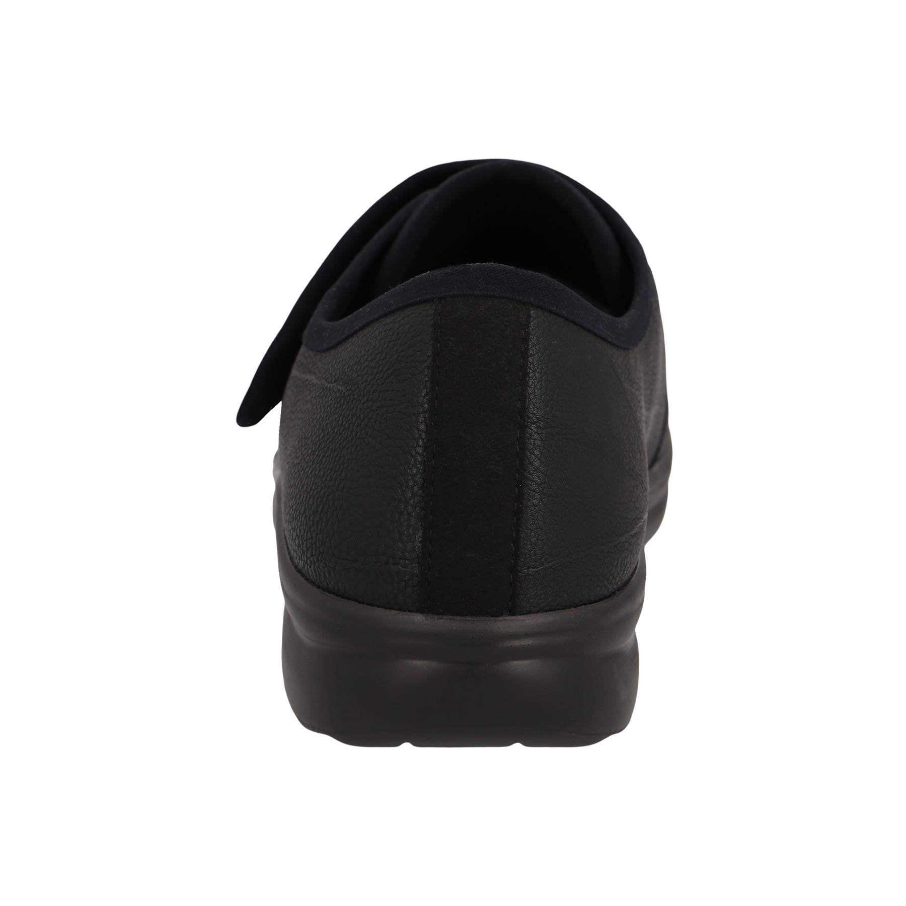 schwarze halbschuh hinteransicht