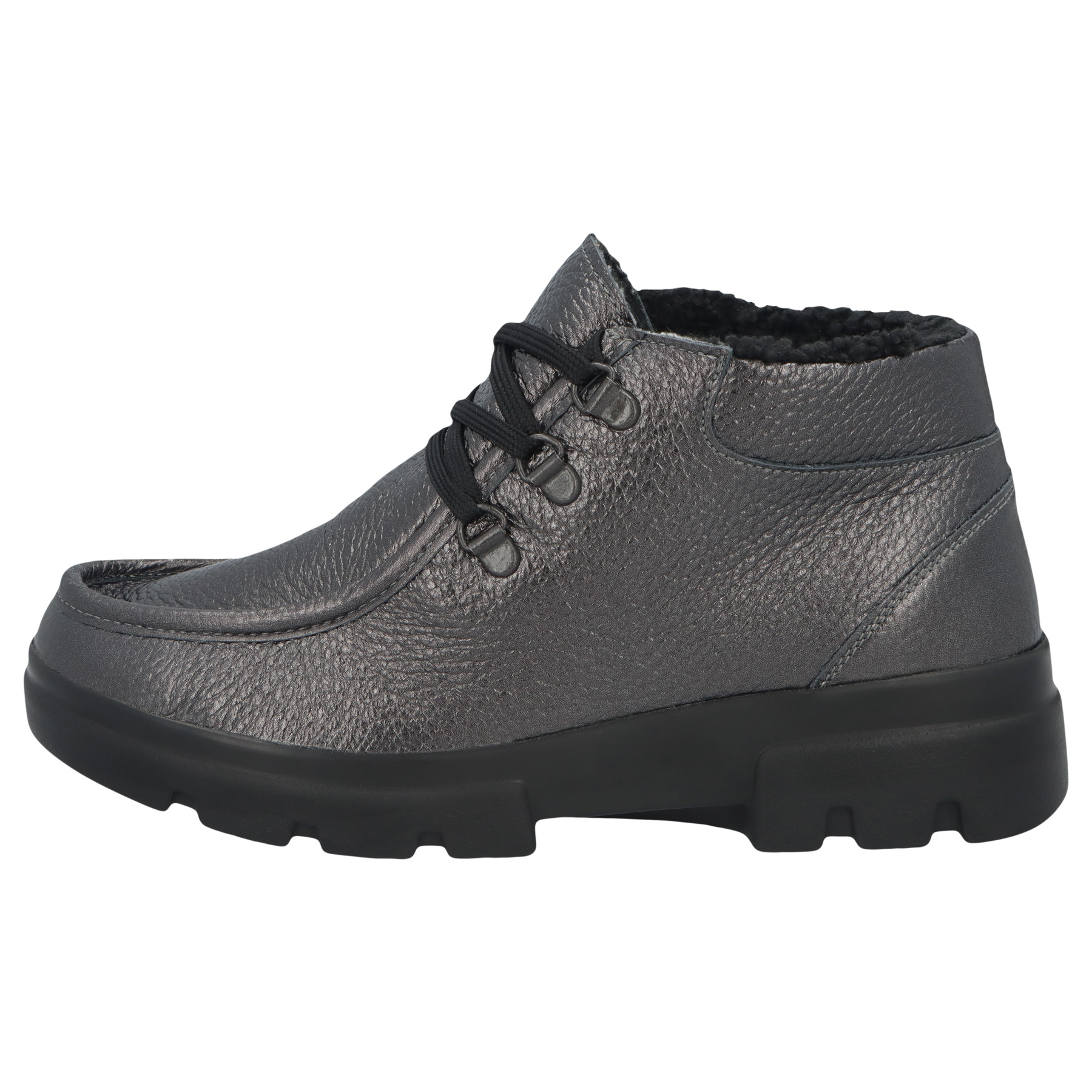 graue stiefeletten seitenansicht links