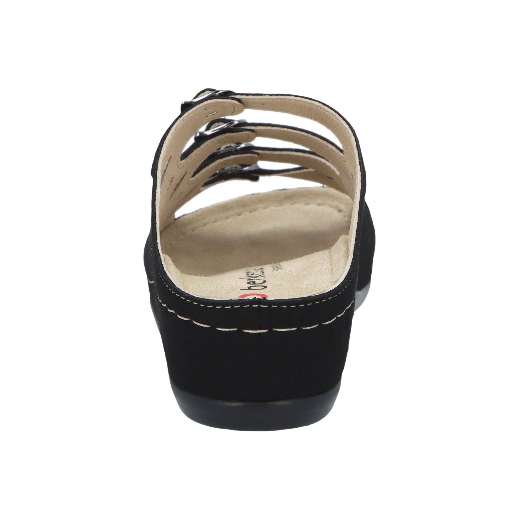 schwarze pantolette hinteransicht