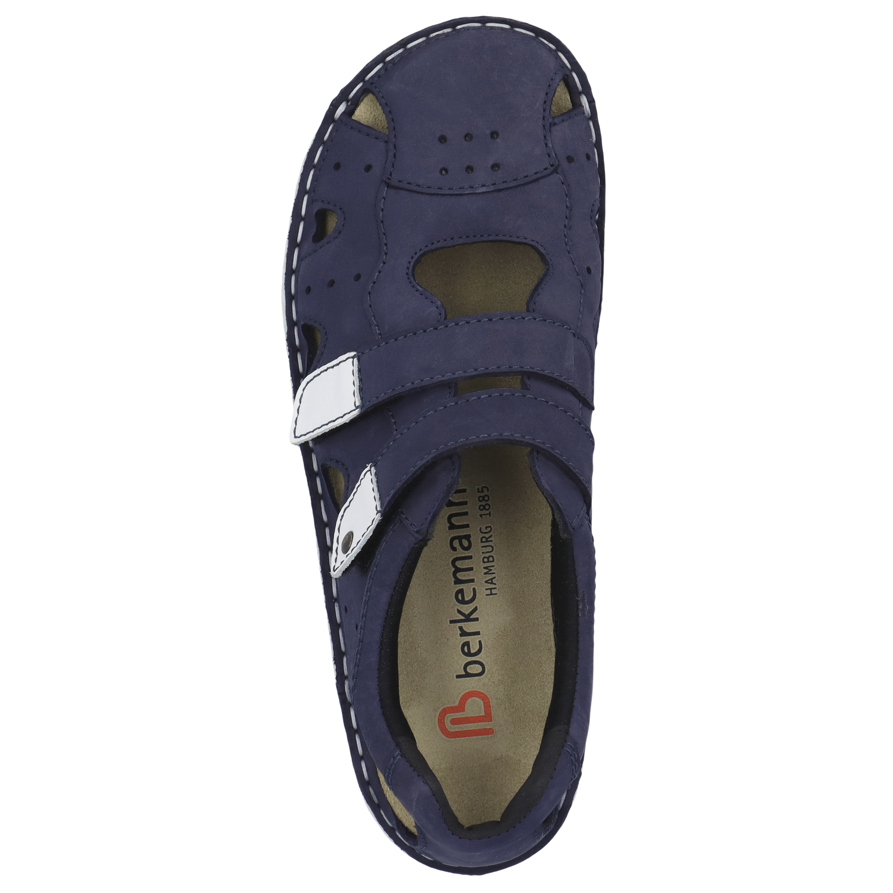 blaue halbschuh draufsicht