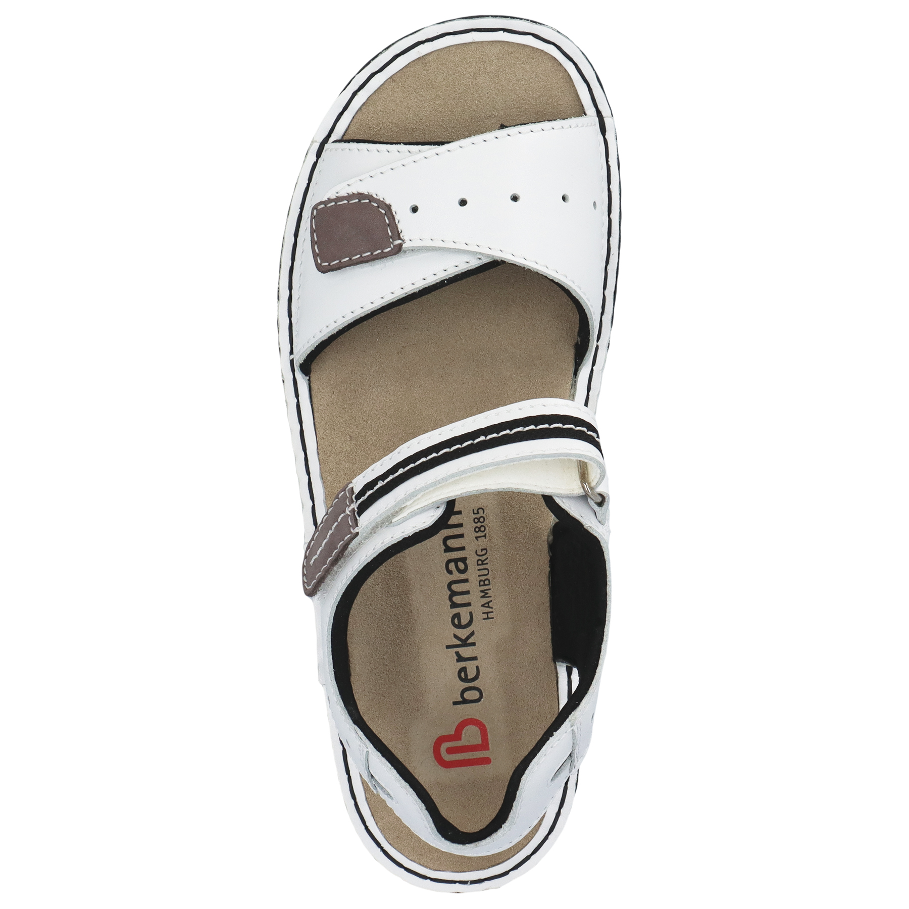 weiße sandale draufsicht