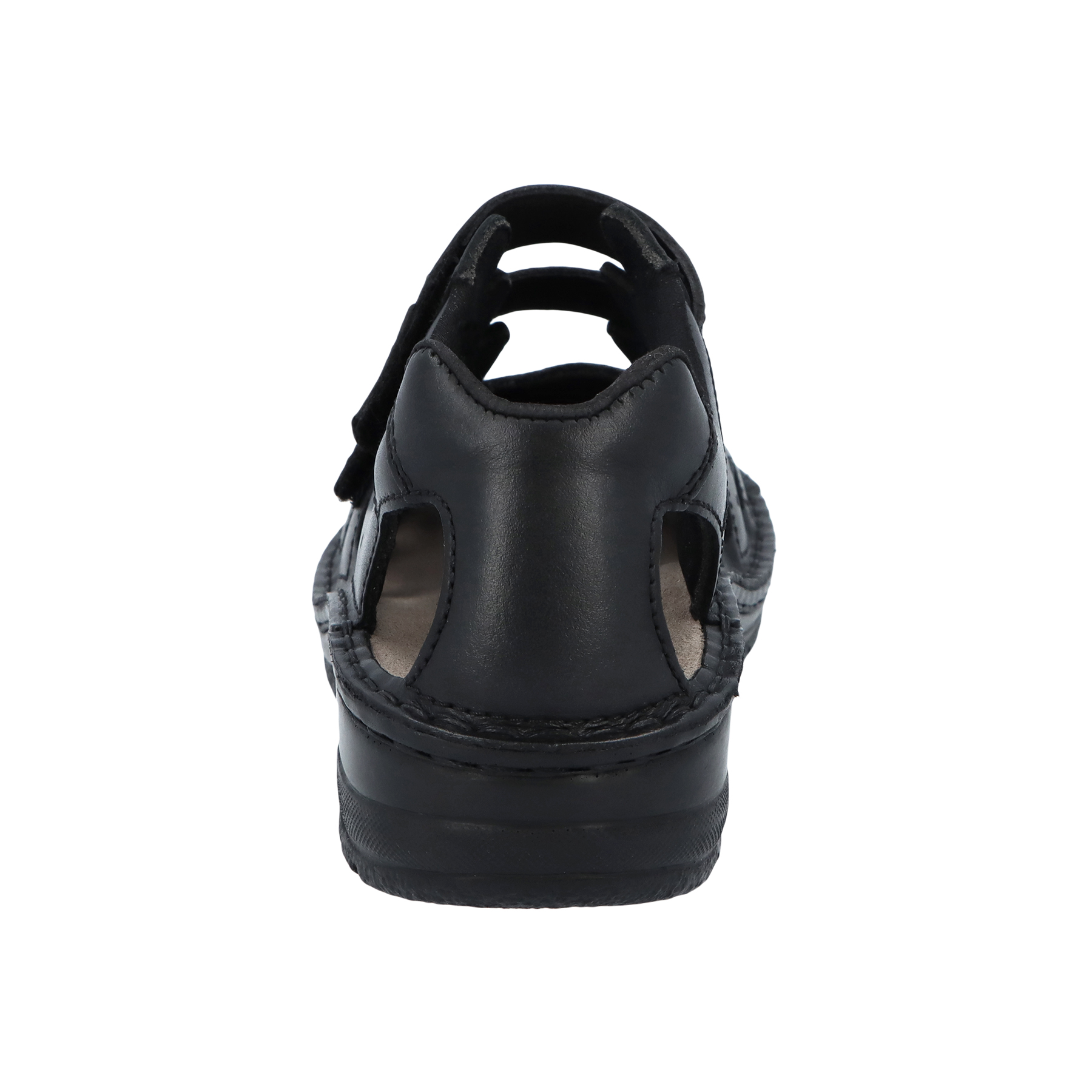 schwarze halbschuh hinteransicht