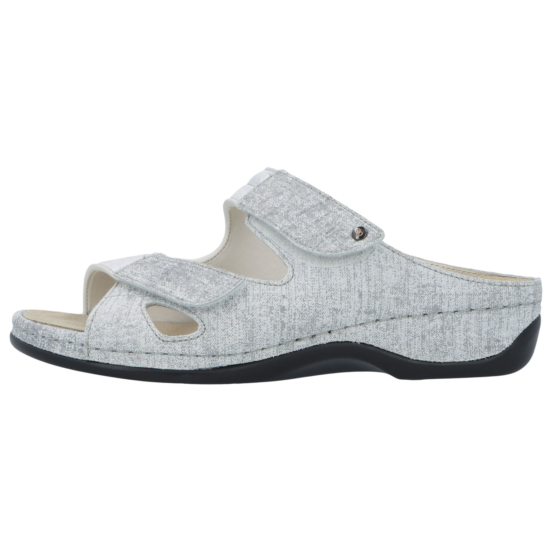 mehrfarbige pantolette seitenansicht links