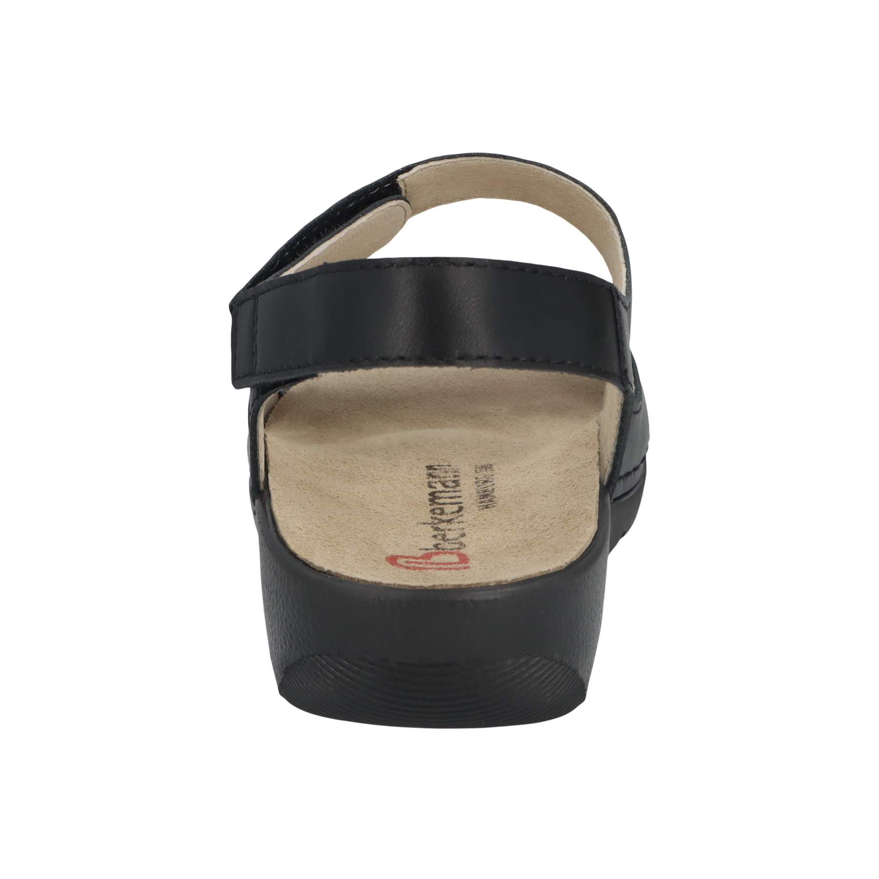 schwarze sandale hinteransicht