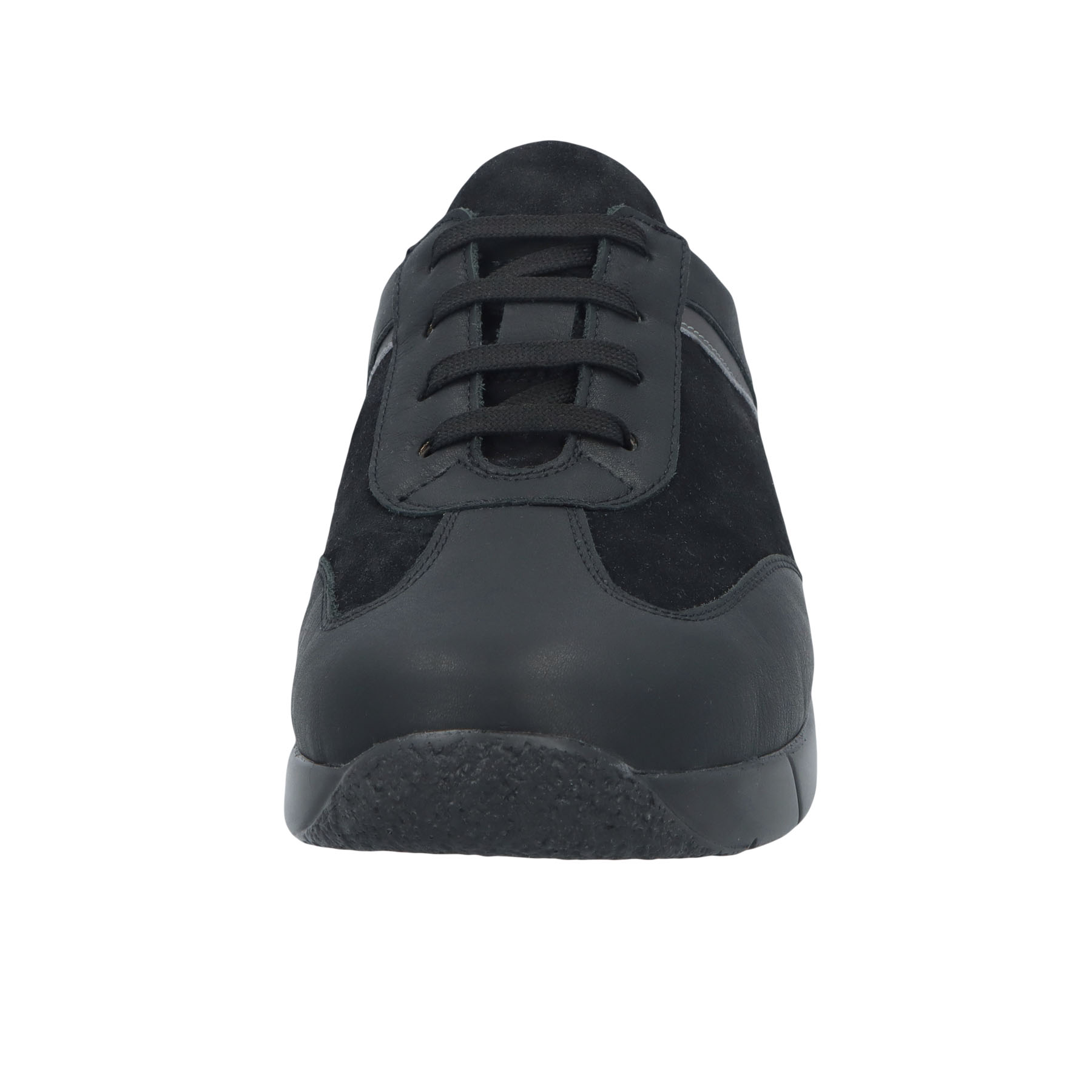 schwarze halbschuh vorderansicht