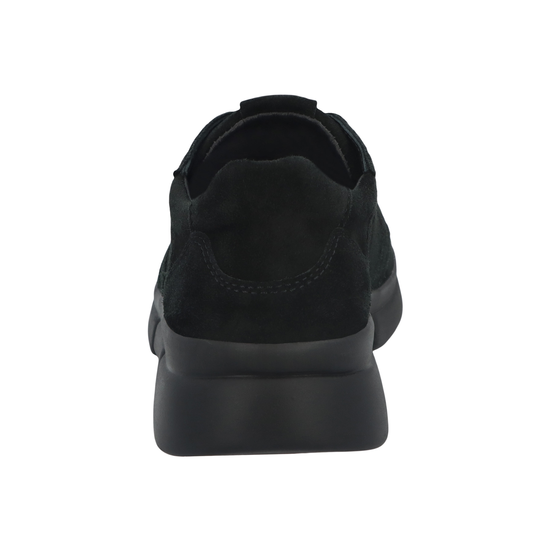 schwarze halbschuh hinteransicht