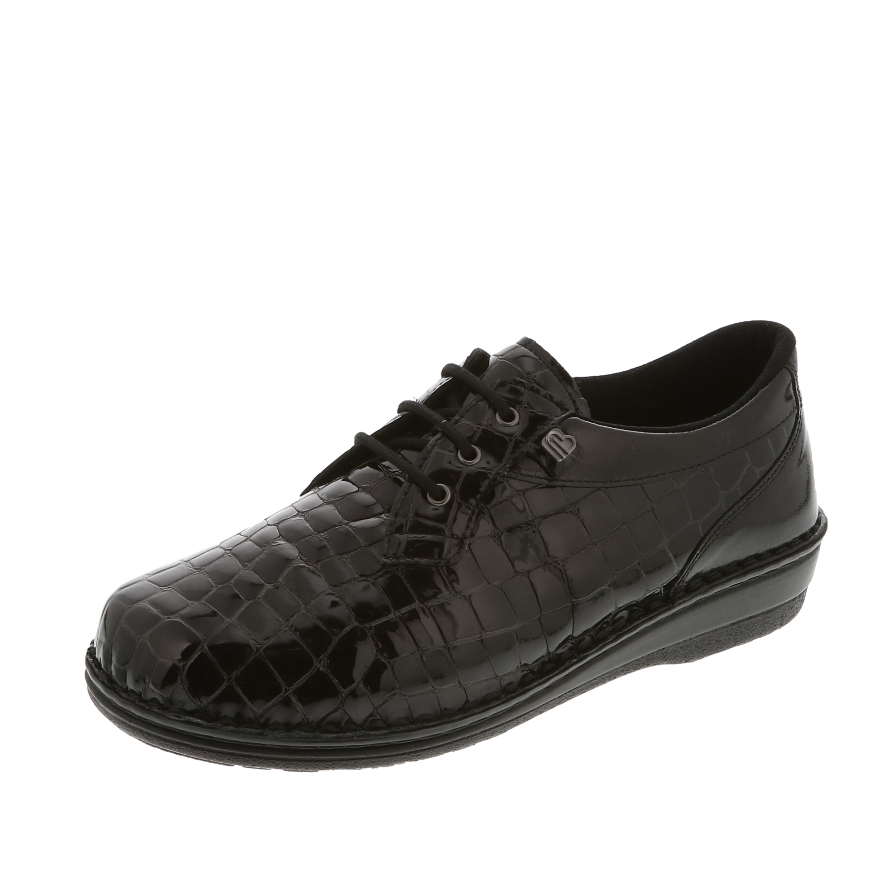 schwarz-braun Kroko/ schwarz Lack