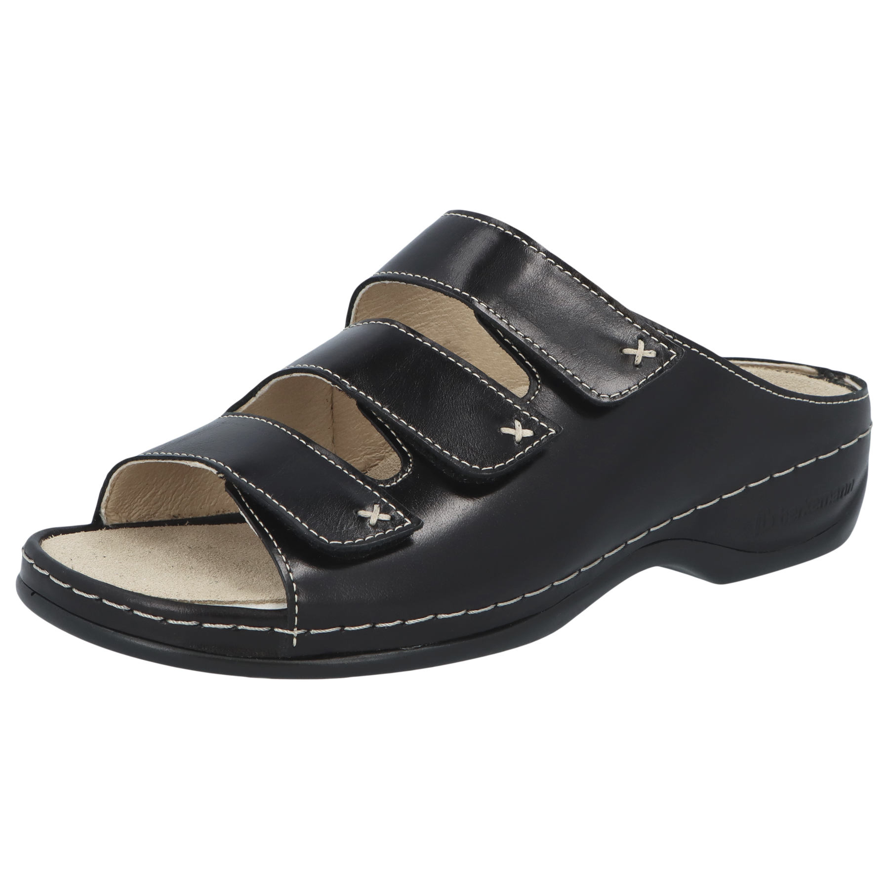 schwarze pantolette 3-4 ansicht