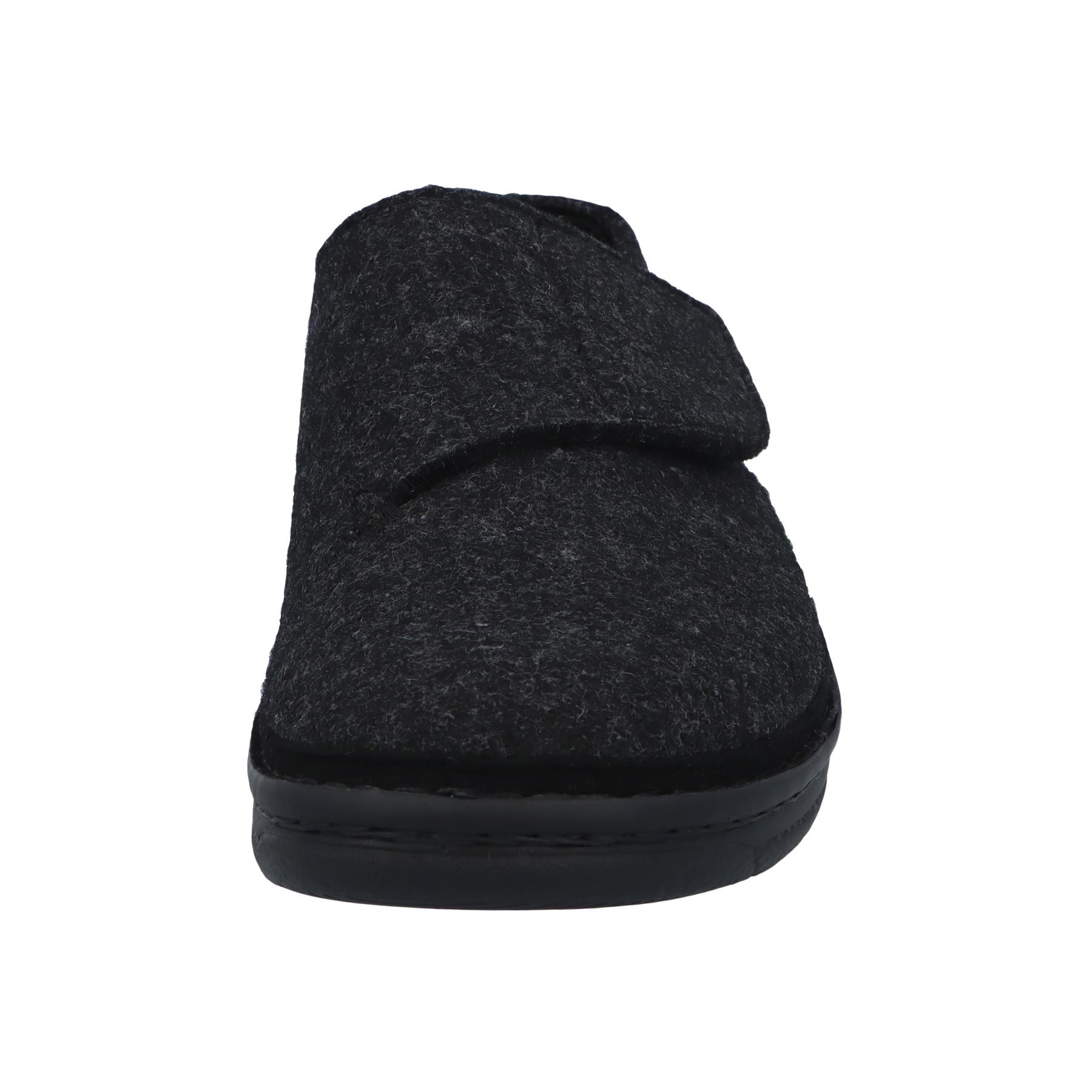 graue hausschuhe vorderansicht