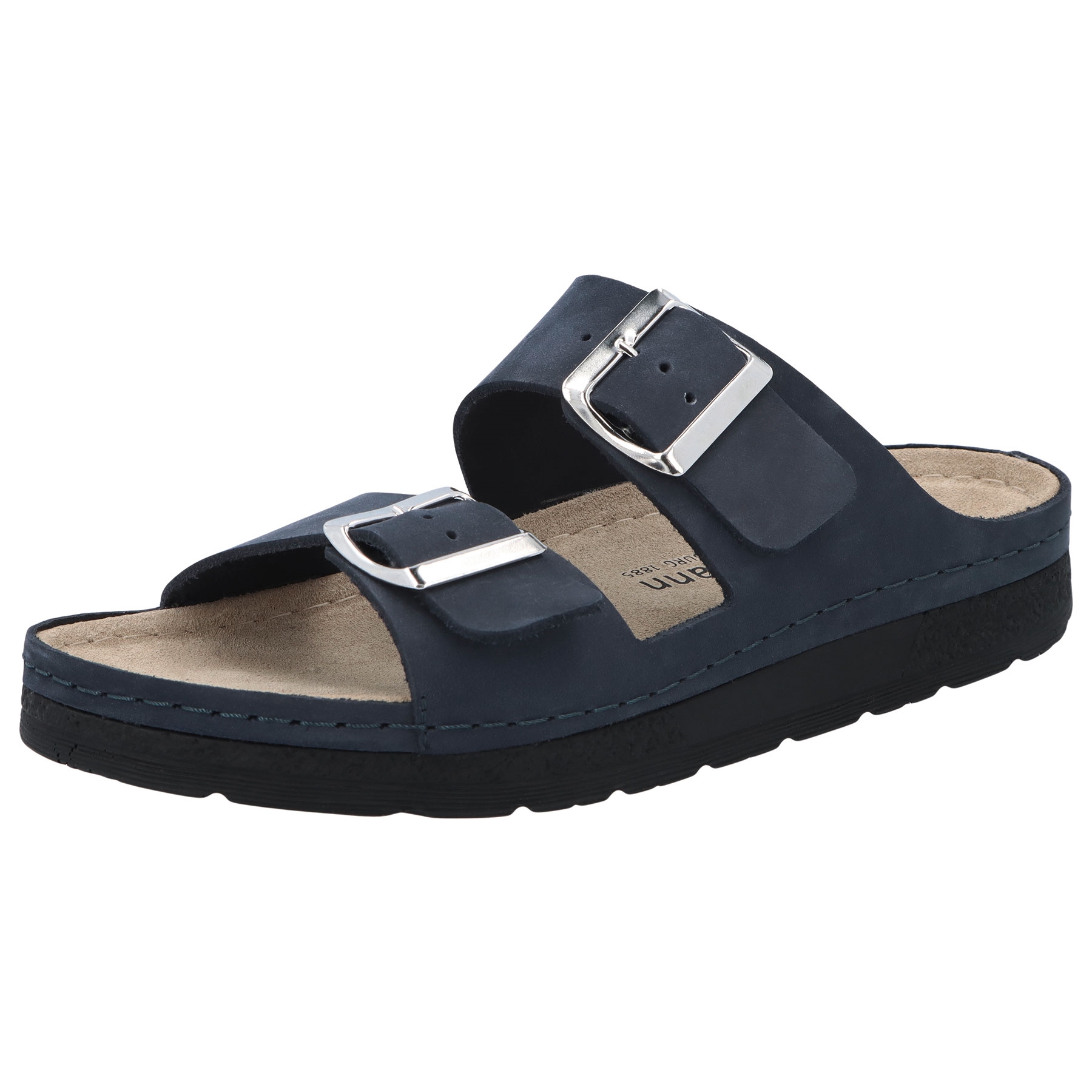 blaue pantolette 3-4 ansicht