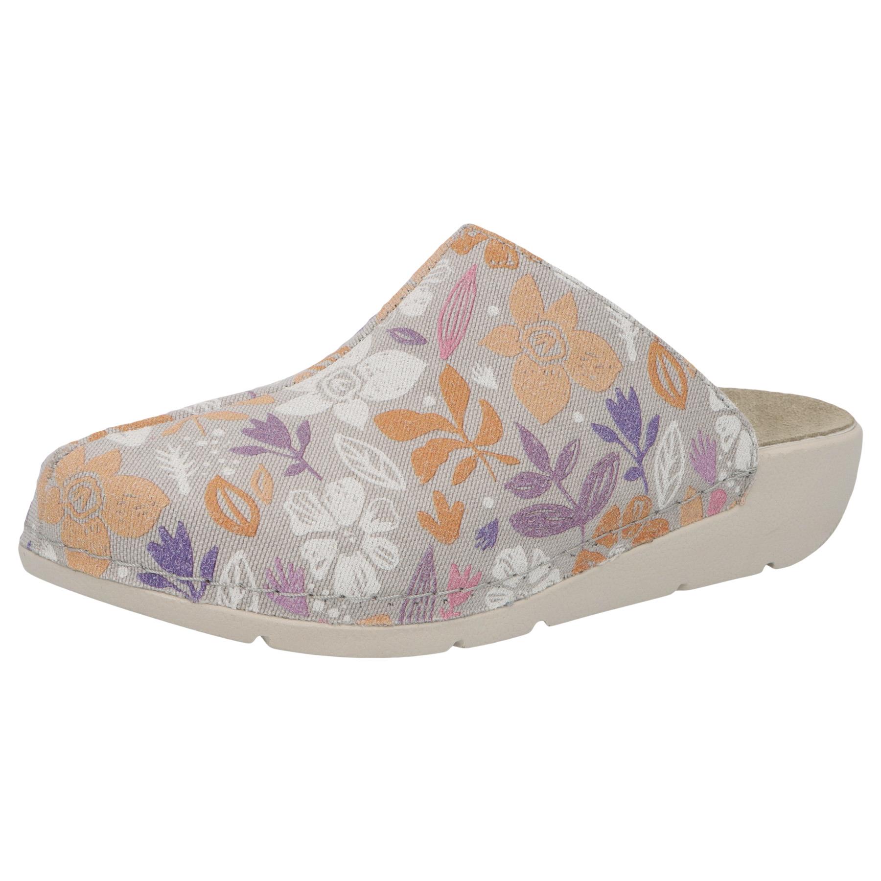 mehrfarbige clogs 3-4 ansicht