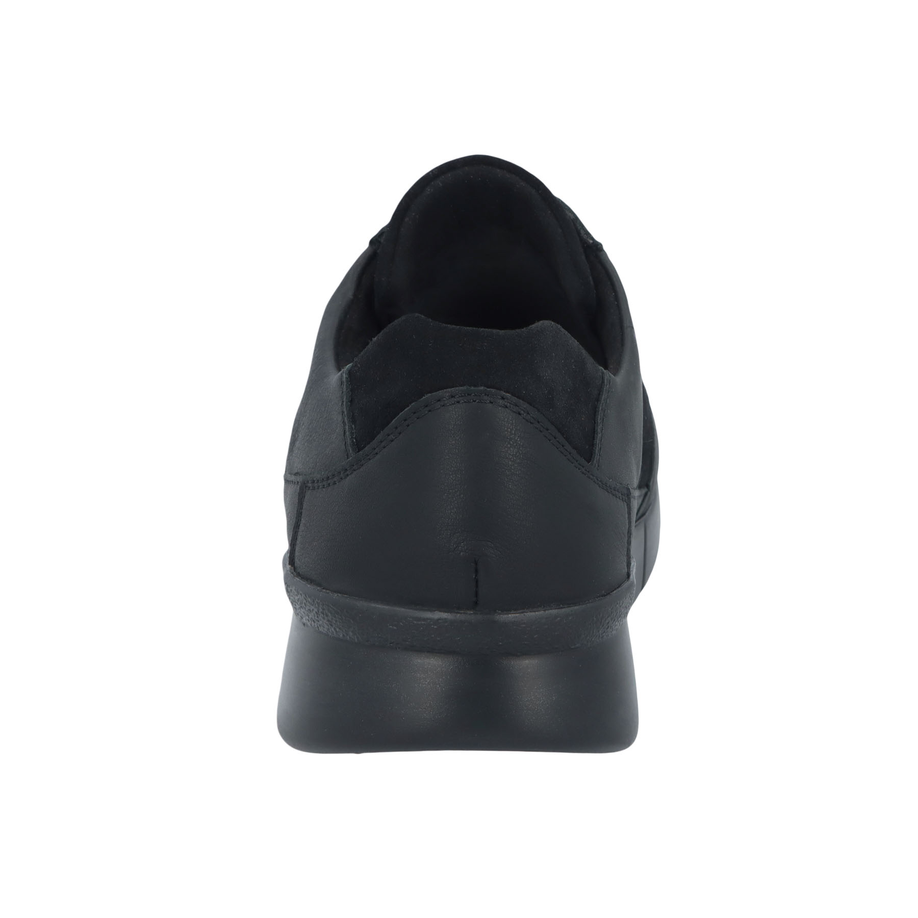 schwarze halbschuh hinteransicht