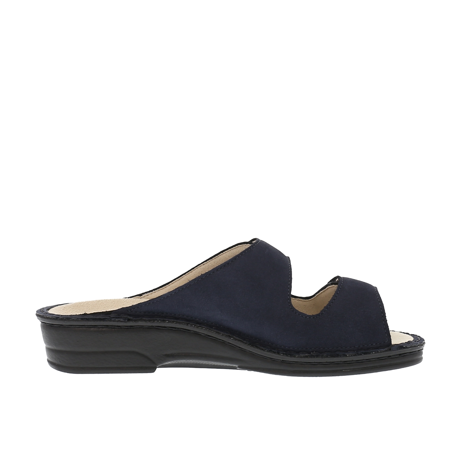 blaue pantolette seitenansicht rechts