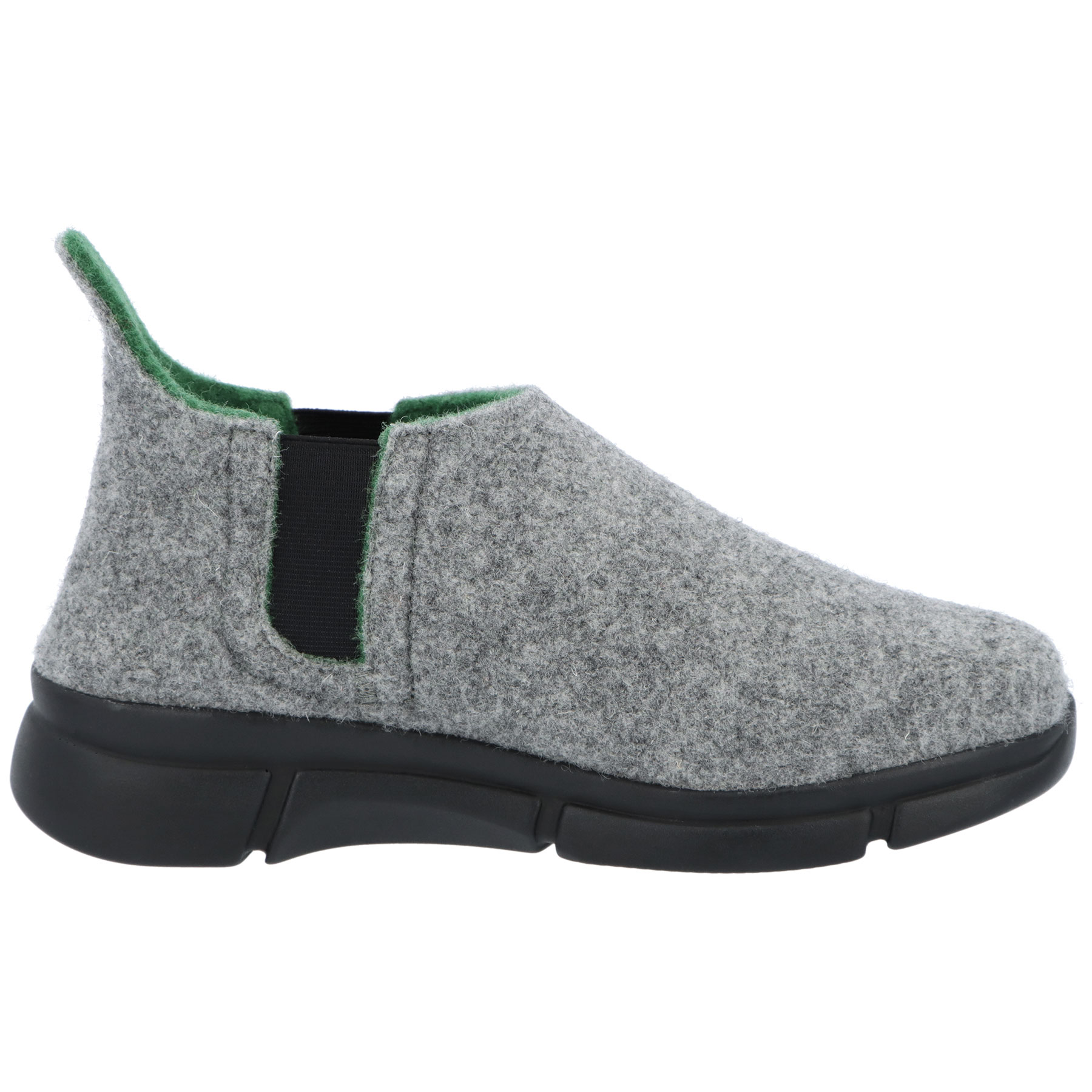 graue hausschuhe seitenansicht rechts