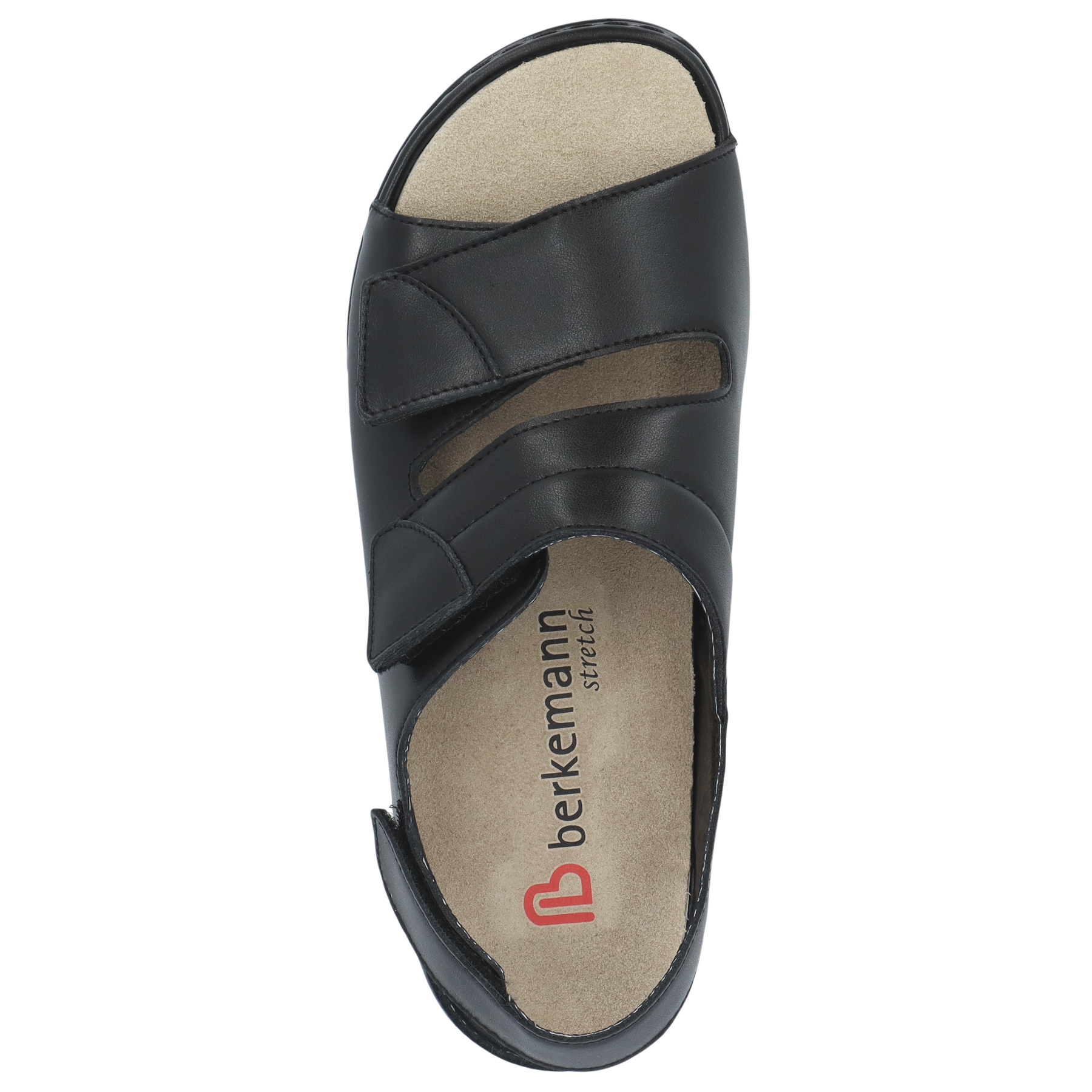 schwarze sandale draufsicht