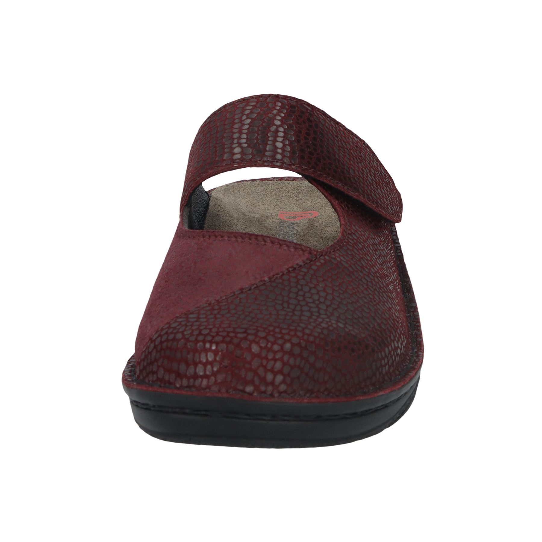 rote clogs vorderansicht