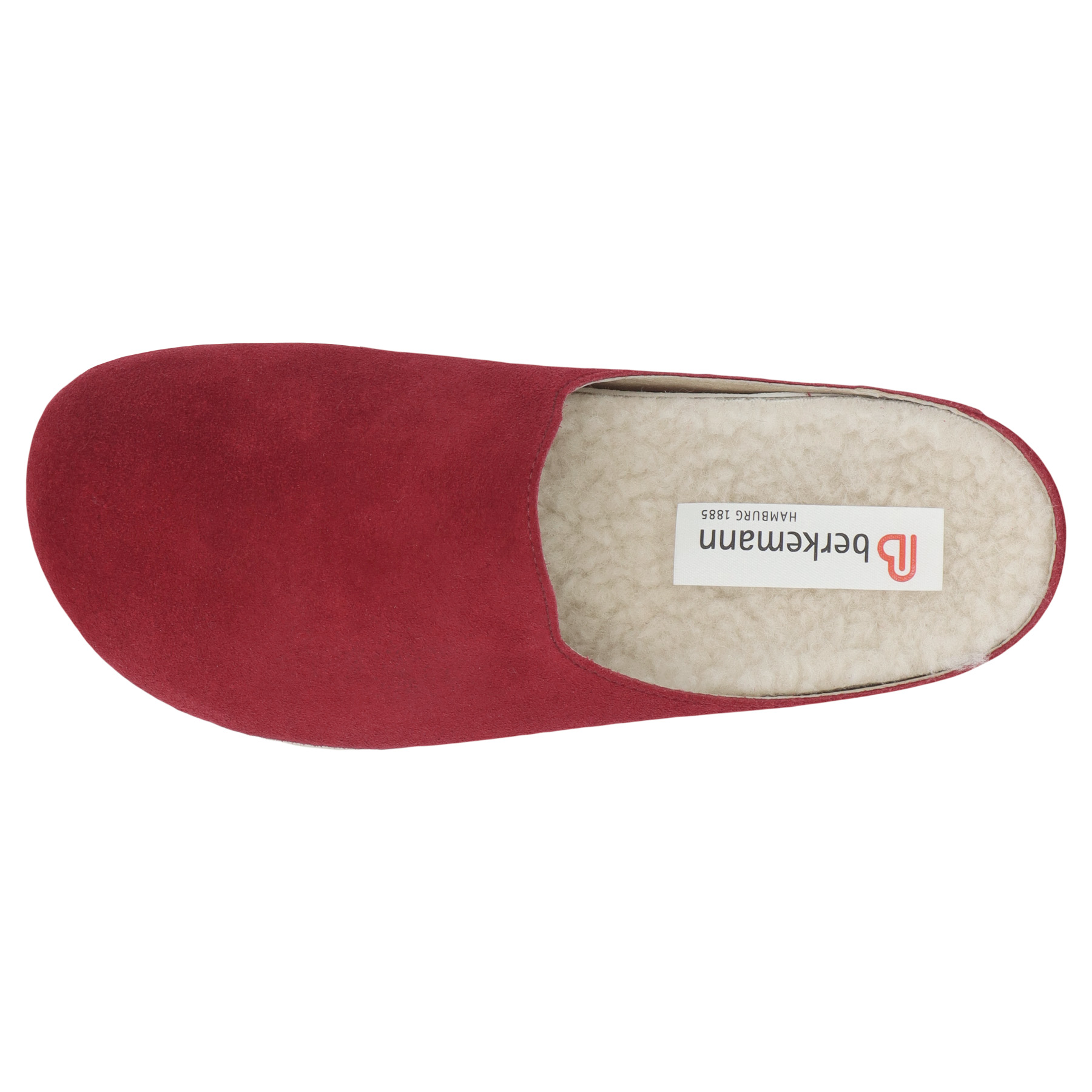 rote clogs draufsicht