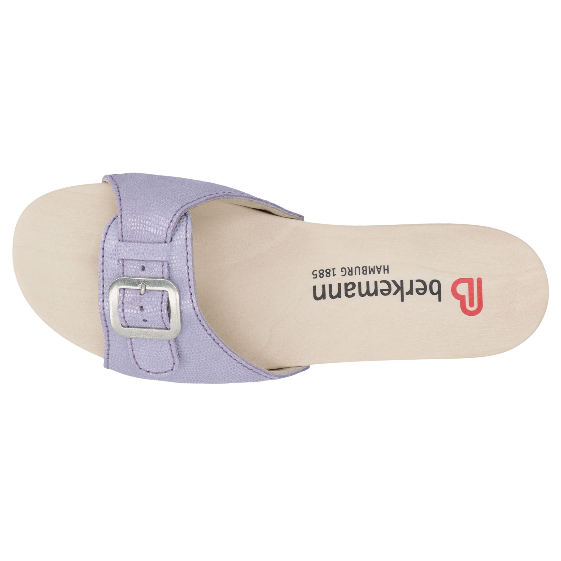 blaue holzschuhe draufsicht