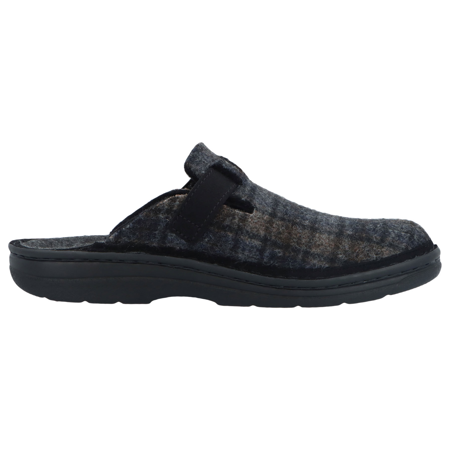 graue hausschuhe seitenansicht rechts