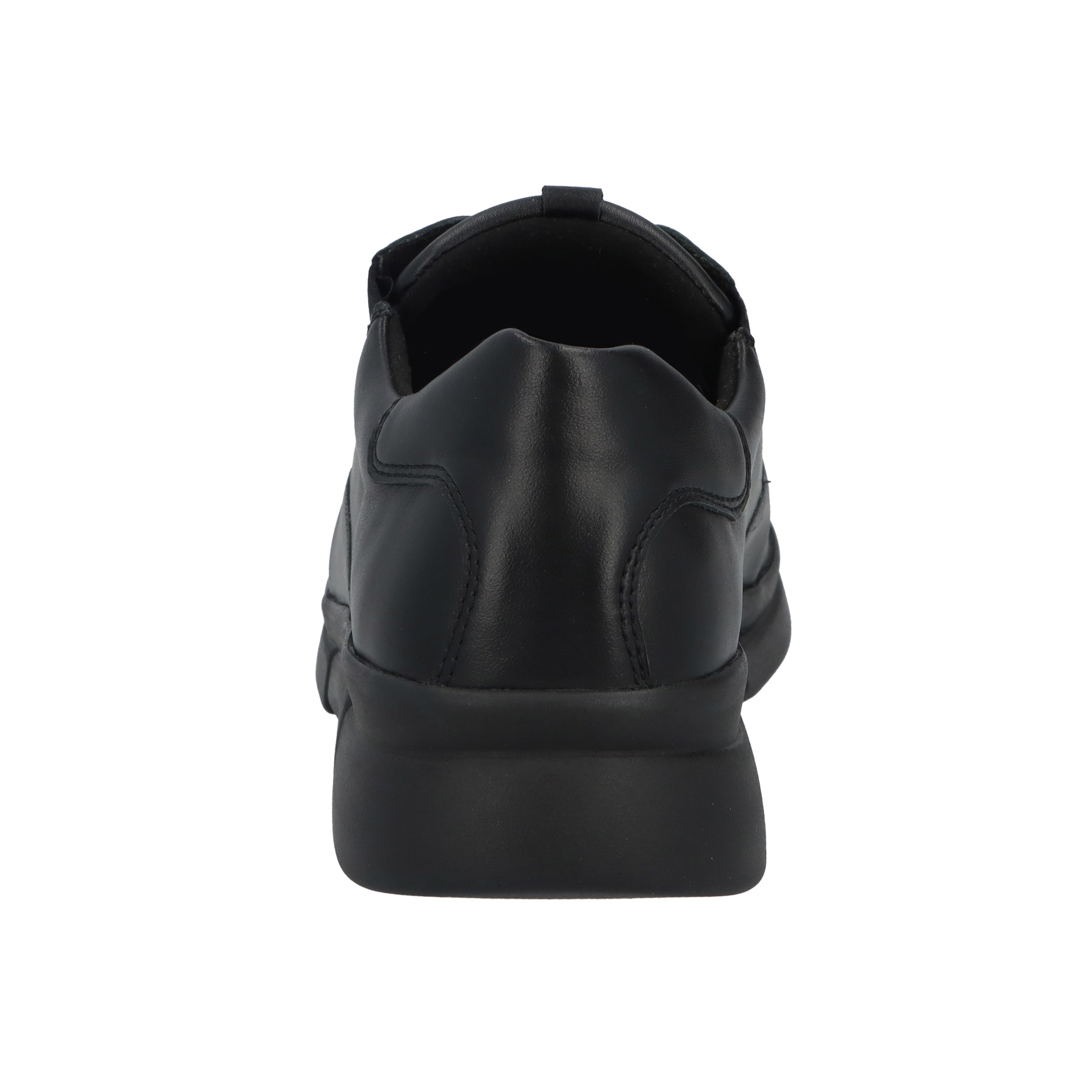 schwarze halbschuh hinteransicht