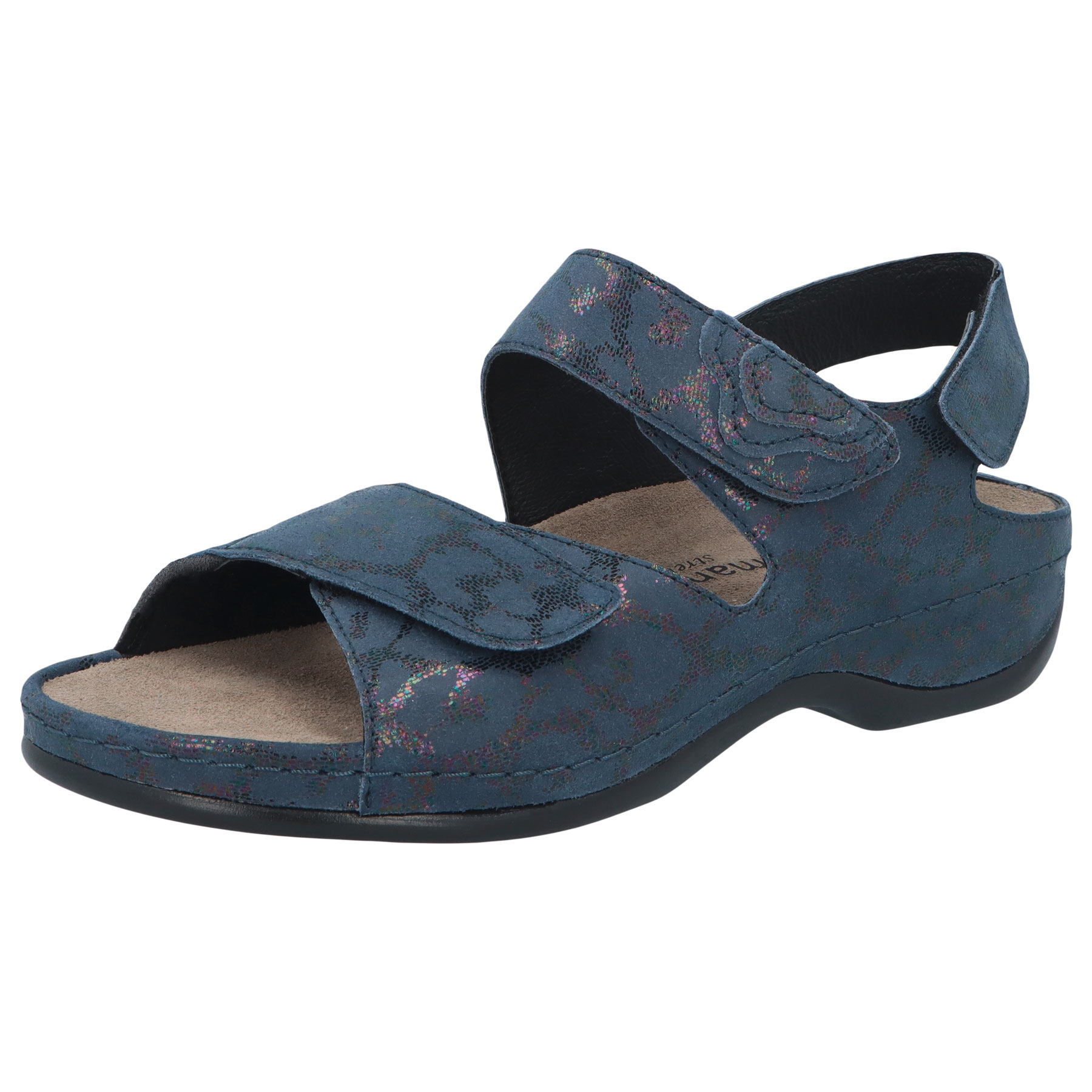 blau Panther Leder/Stretch