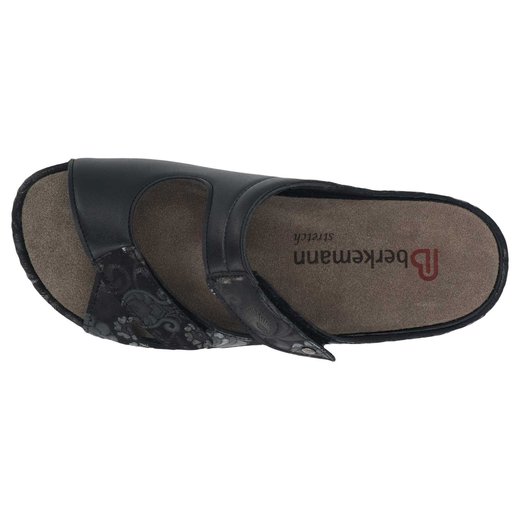 schwarze pantolette draufsicht