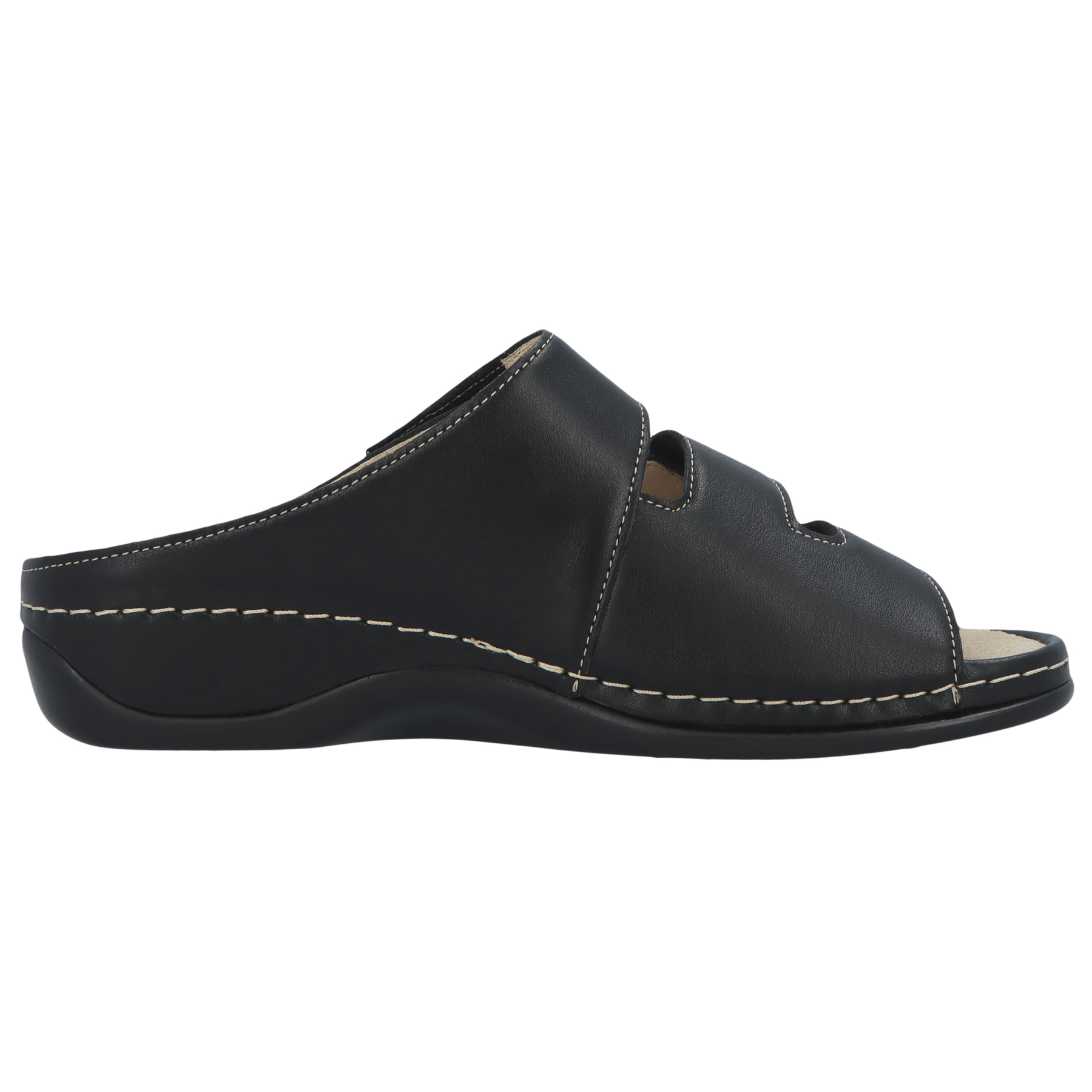 schwarze pantolette seitenansicht rechts