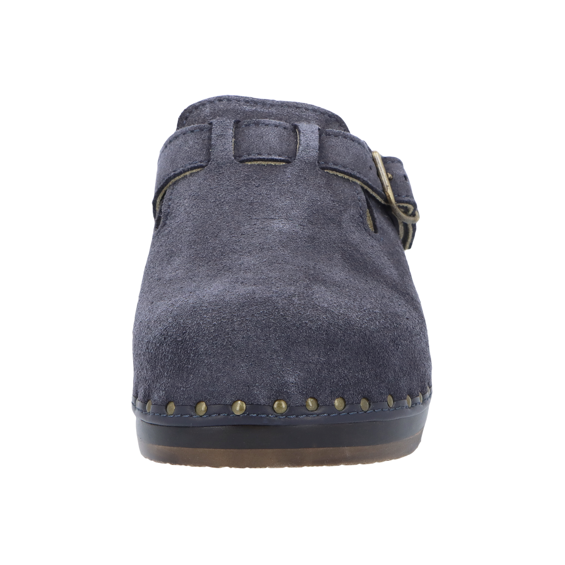 blaue holzschuhe vorderansicht