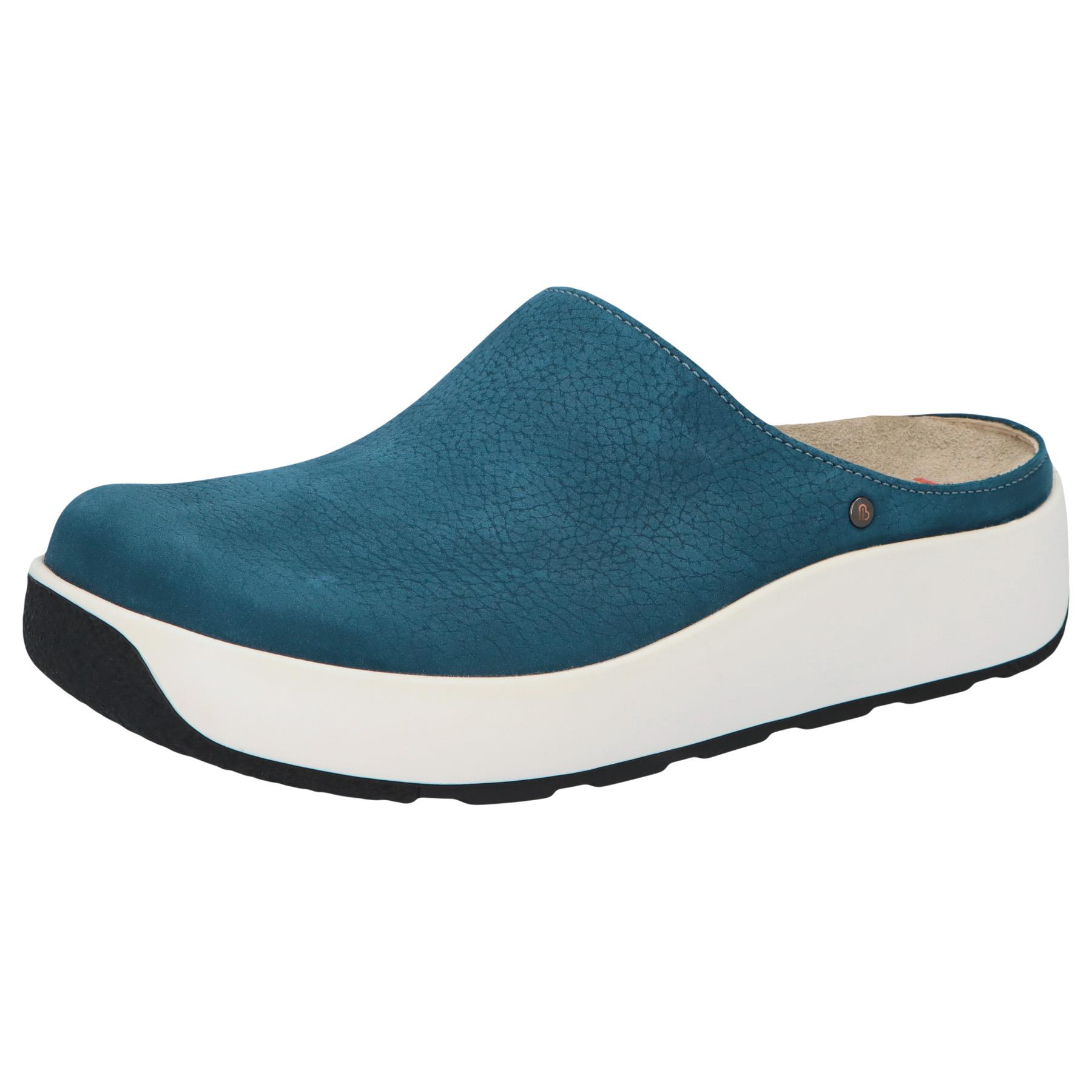 blaue clogs 3-4 ansicht