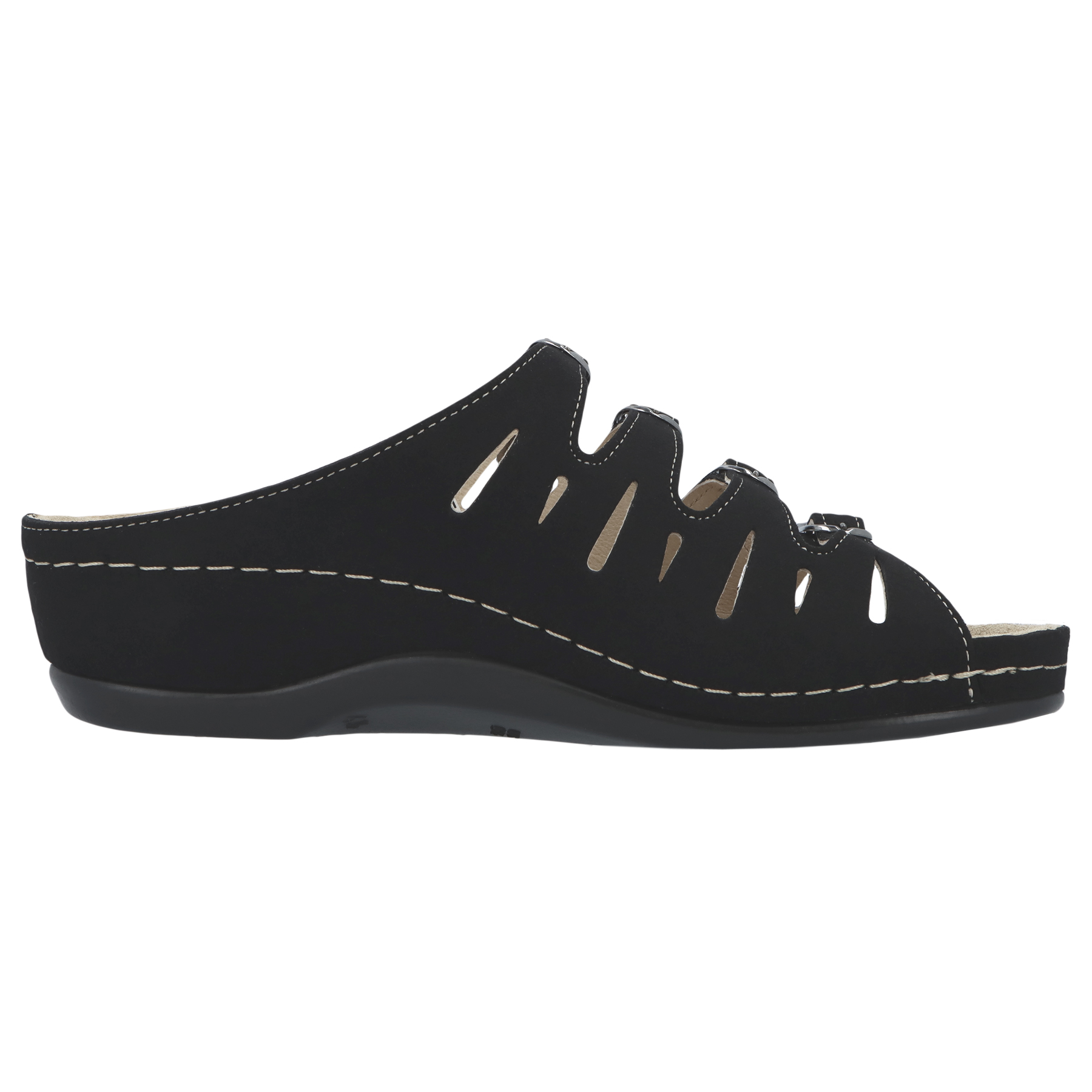 schwarze pantolette seitenansicht rechts