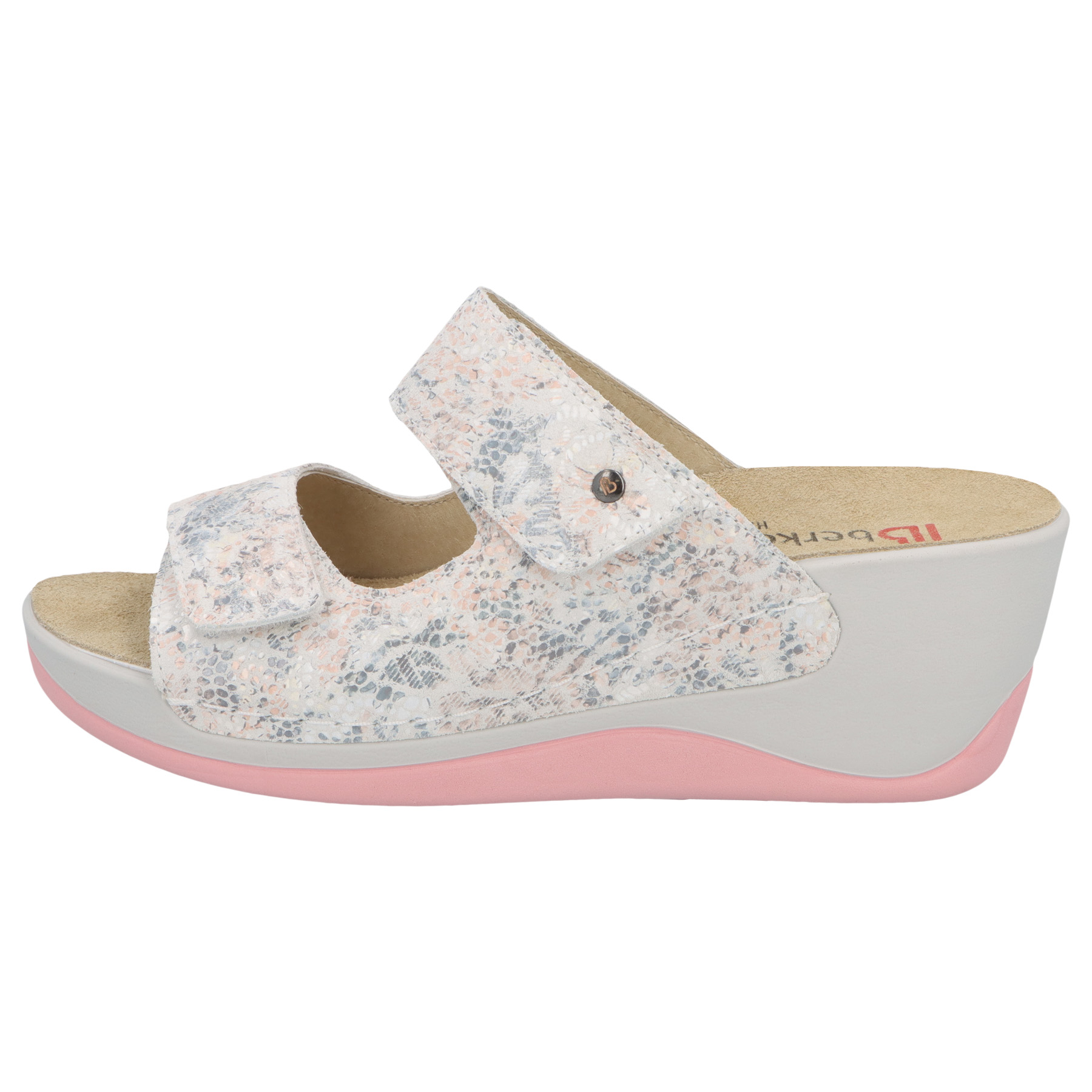 mehrfarbige pantolette seitenansicht links