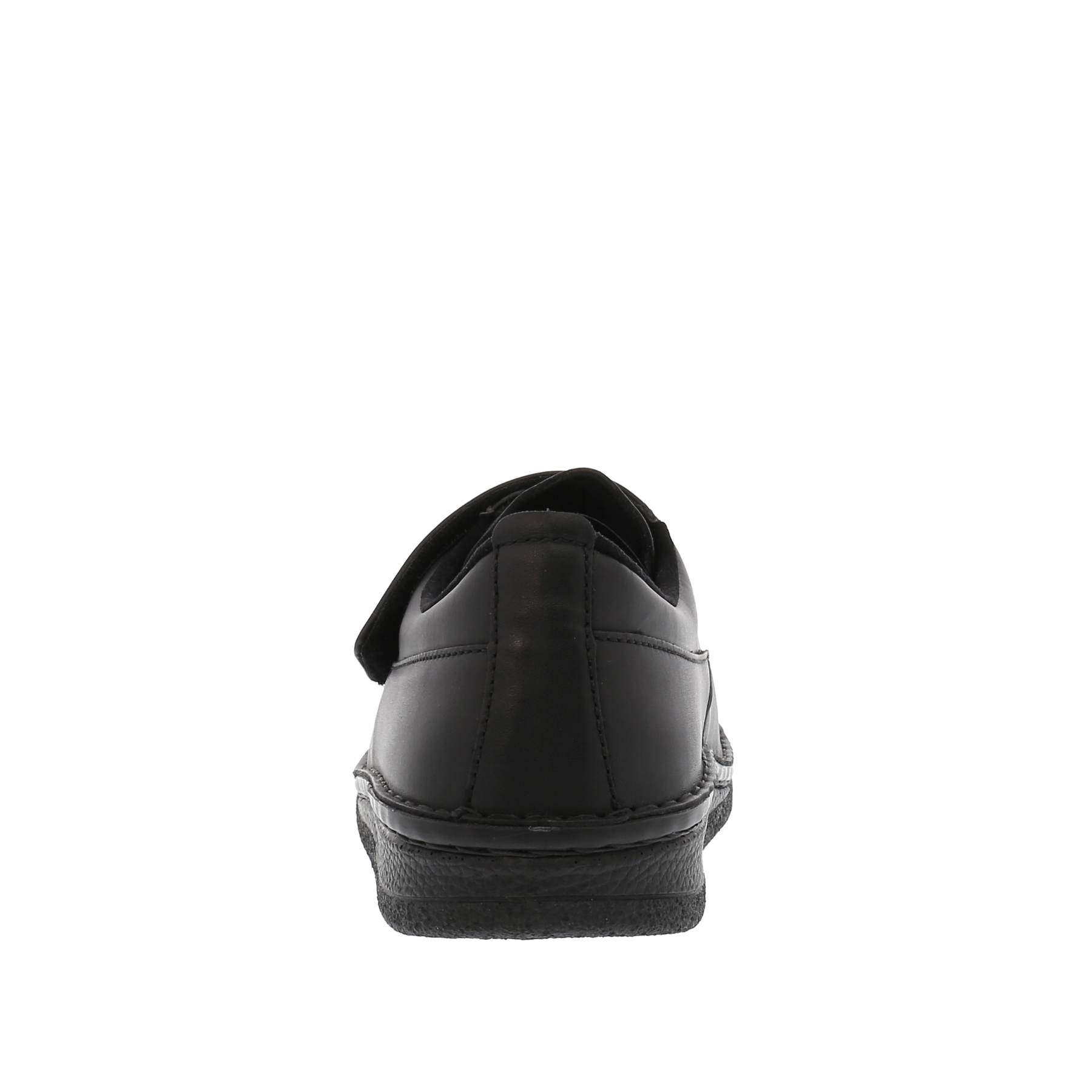 schwarze halbschuh hinteransicht