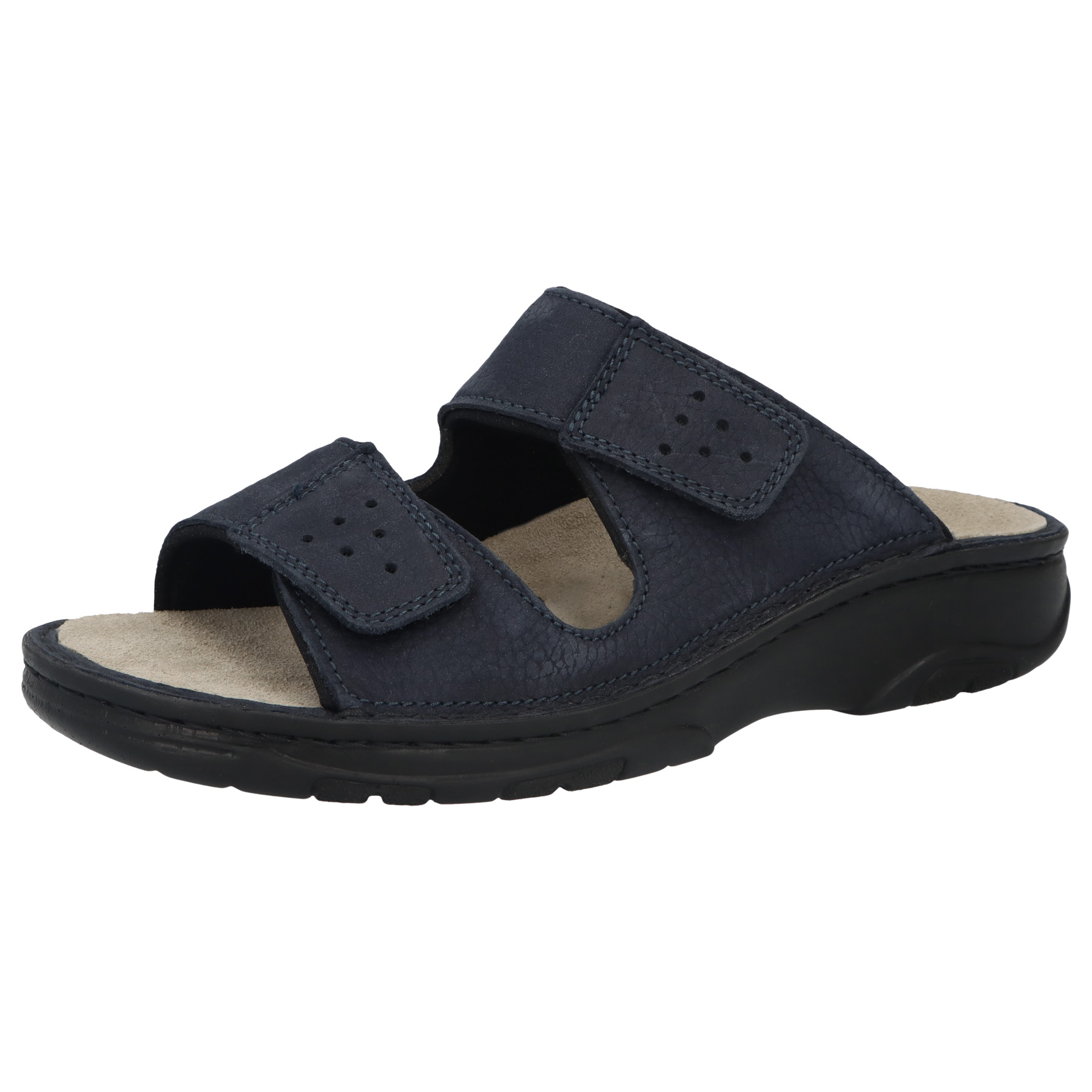 blaue pantolette 3-4 ansicht