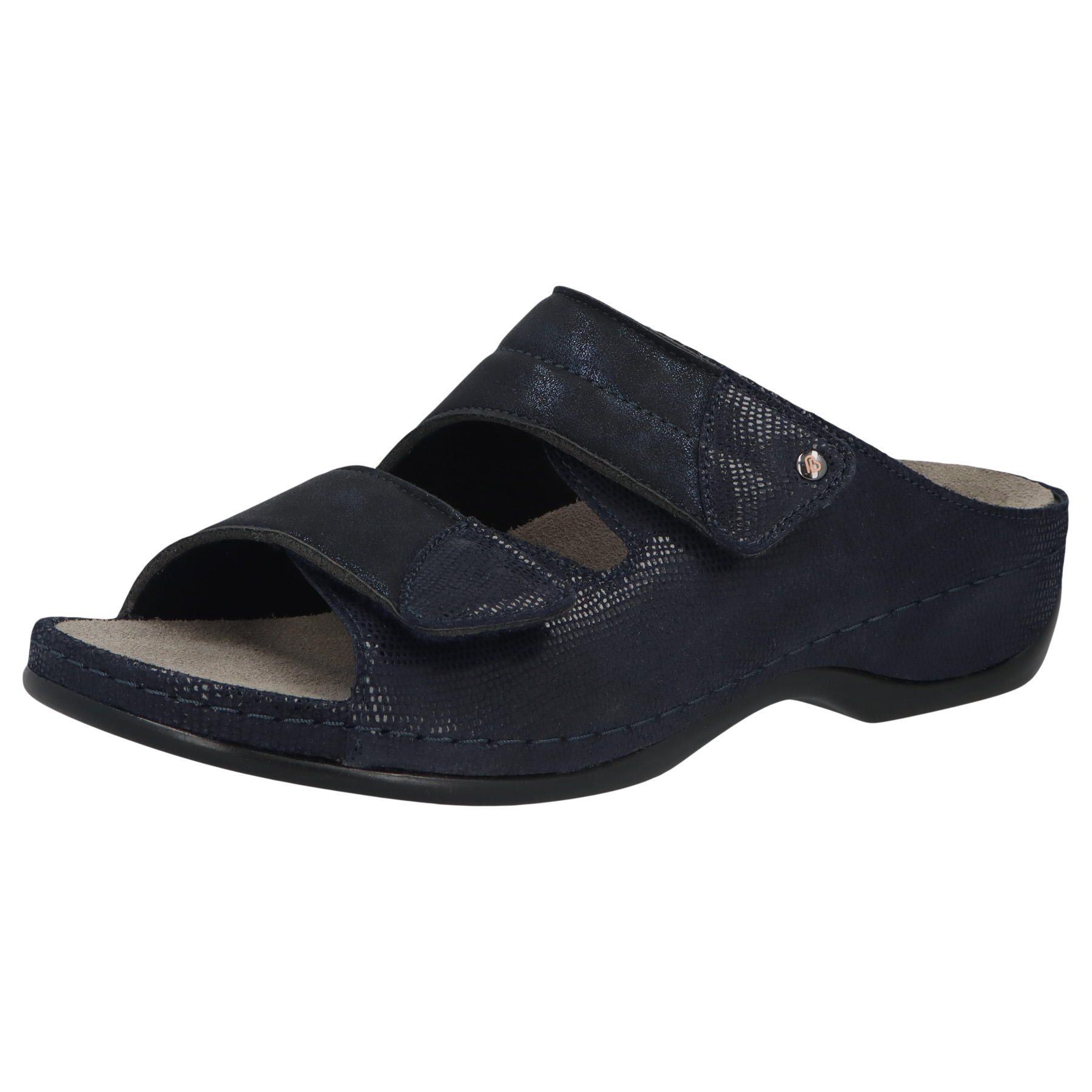 kosmosblau Leder/Stretch