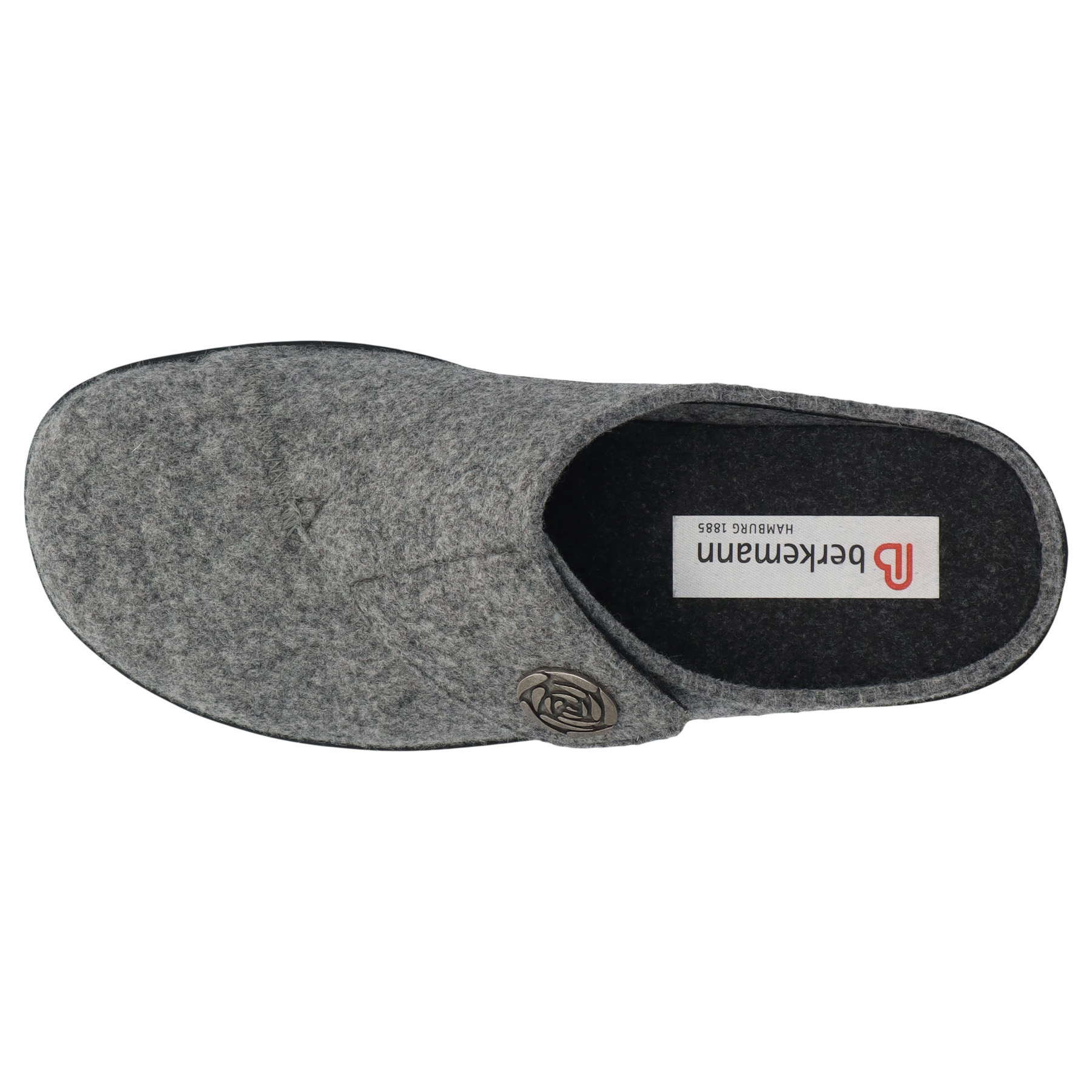 graue hausschuhe draufsicht