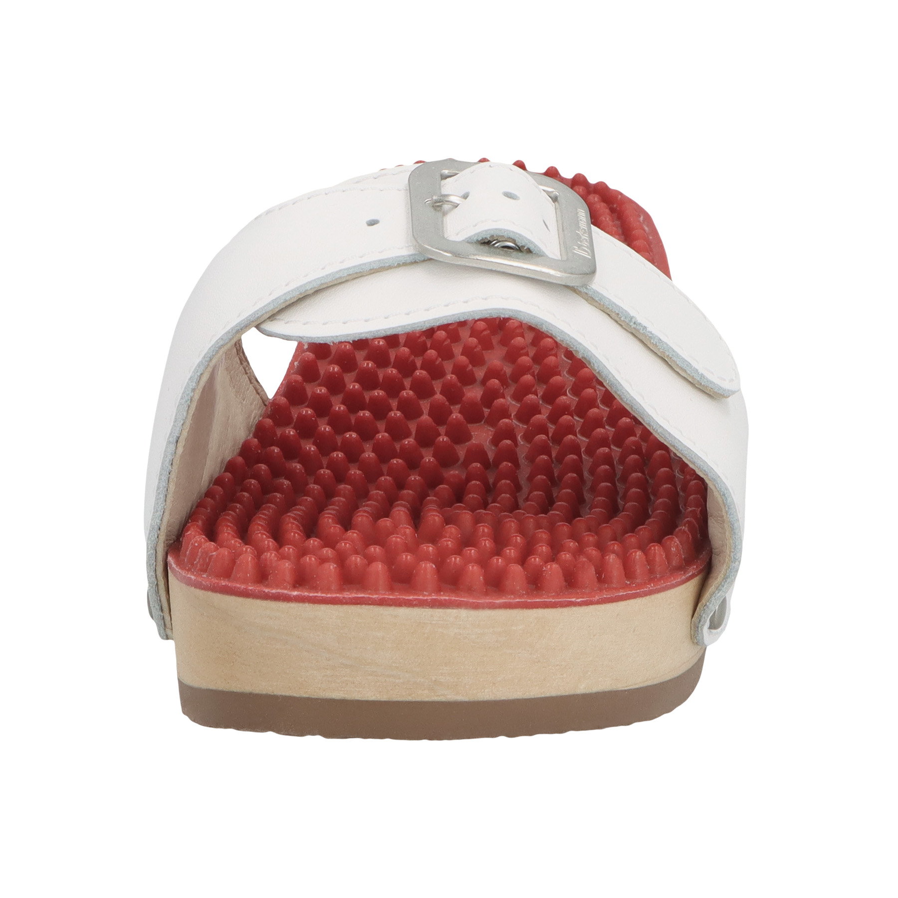 weiße holzschuhe vorderansicht