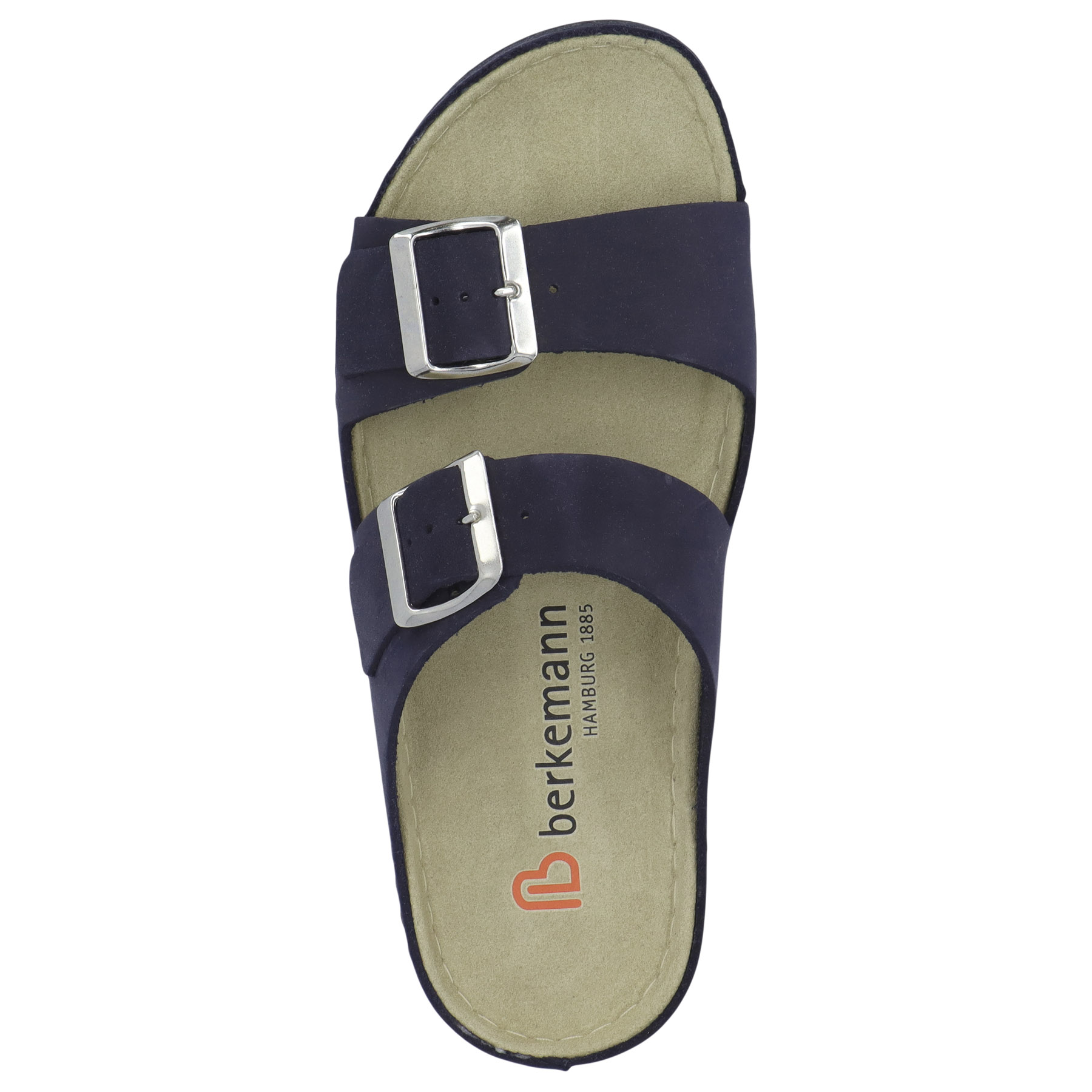 blaue pantolette draufsicht