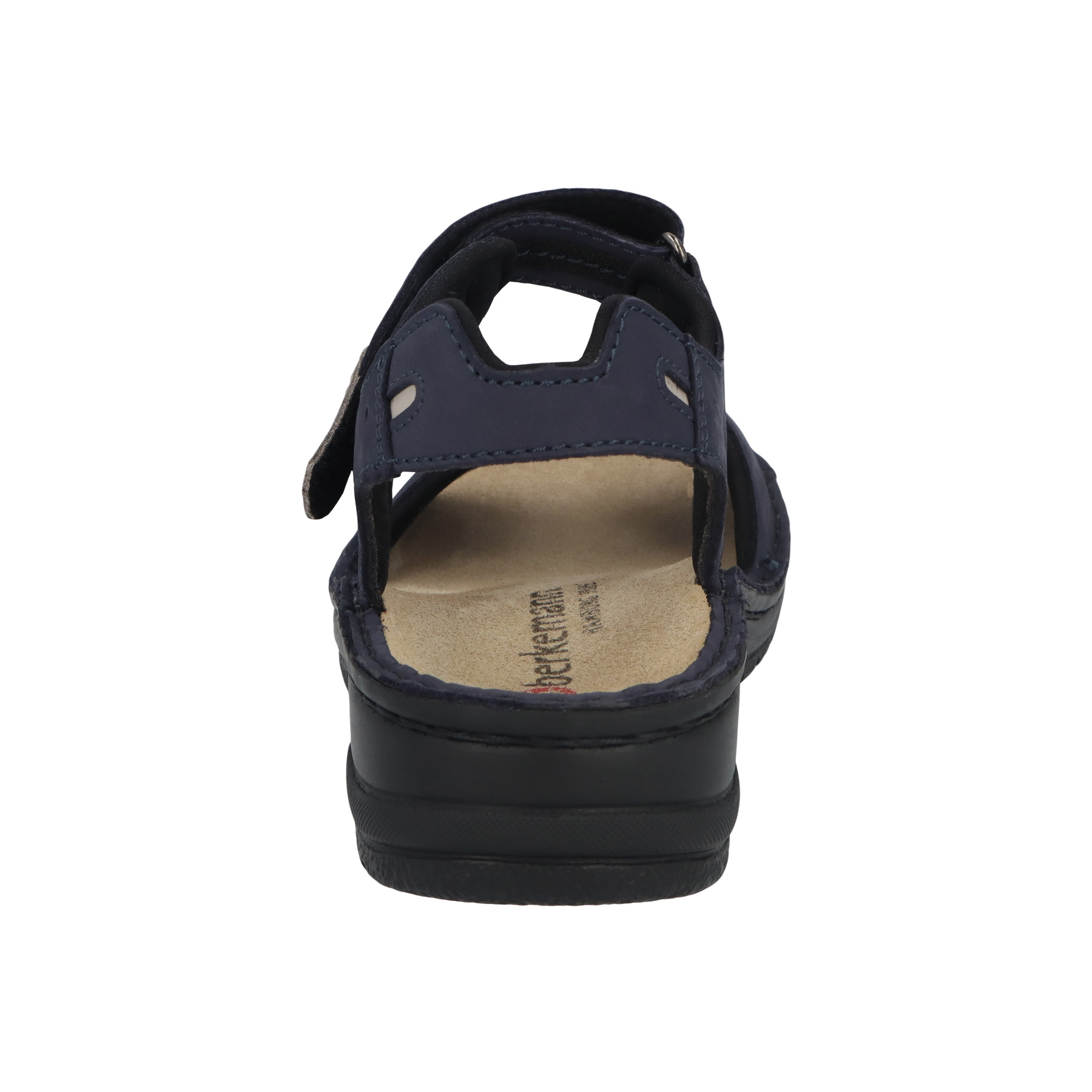 blaue sandale hinteransicht