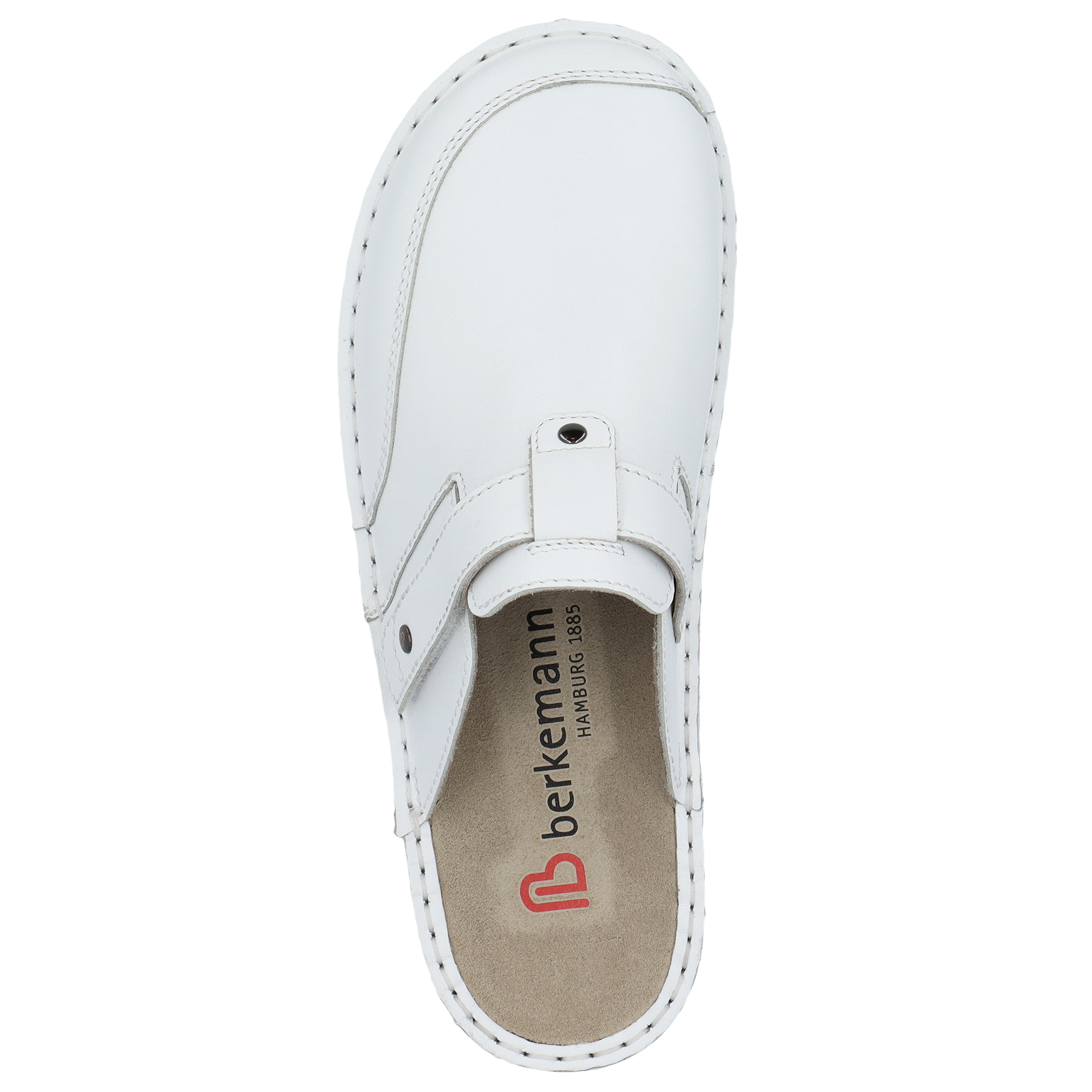 weiße clogs draufsicht