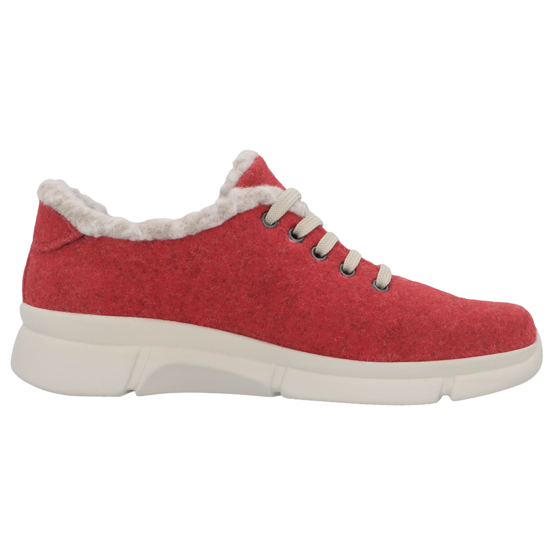 rote hausschuhe seitenansicht rechts