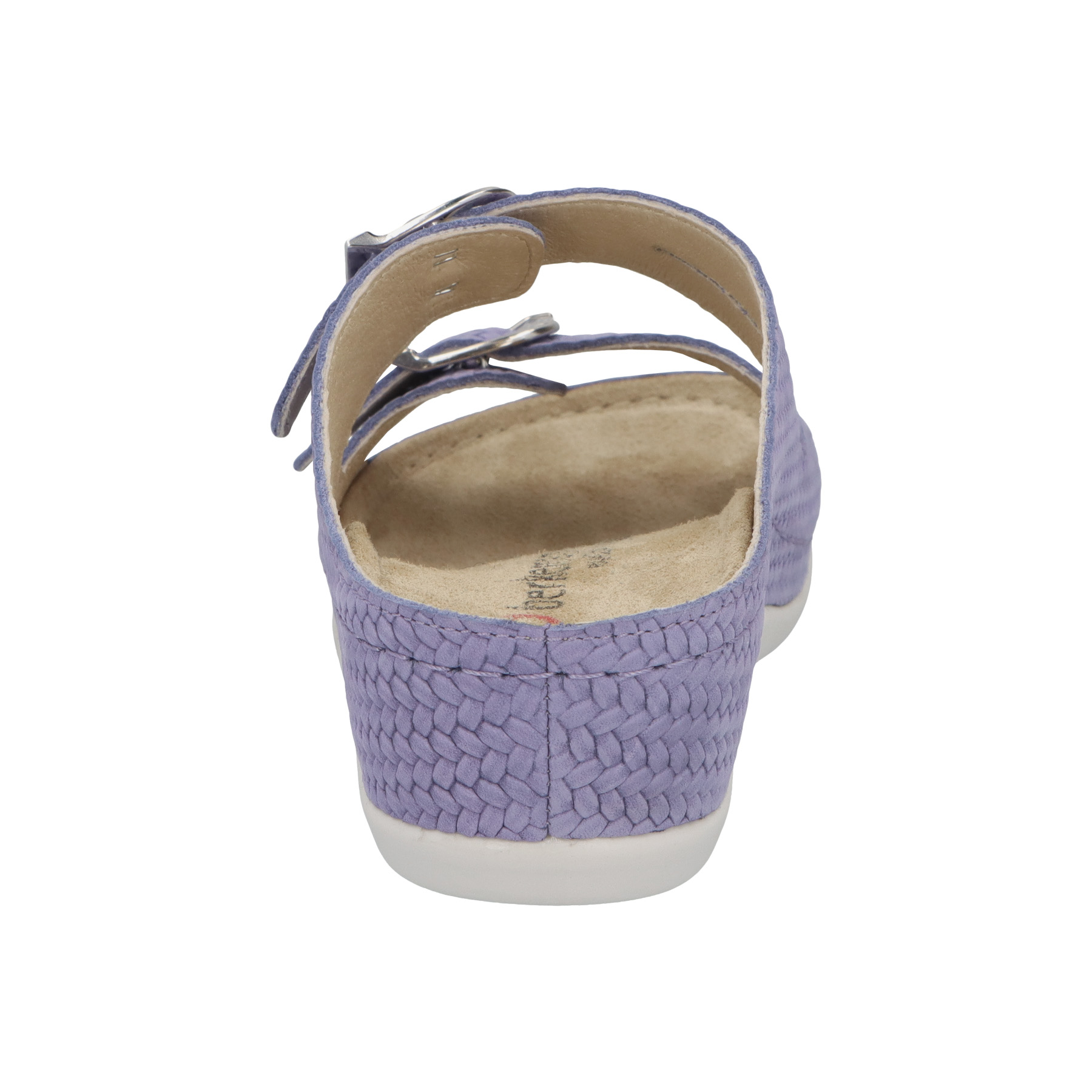 blaue pantolette hinteransicht