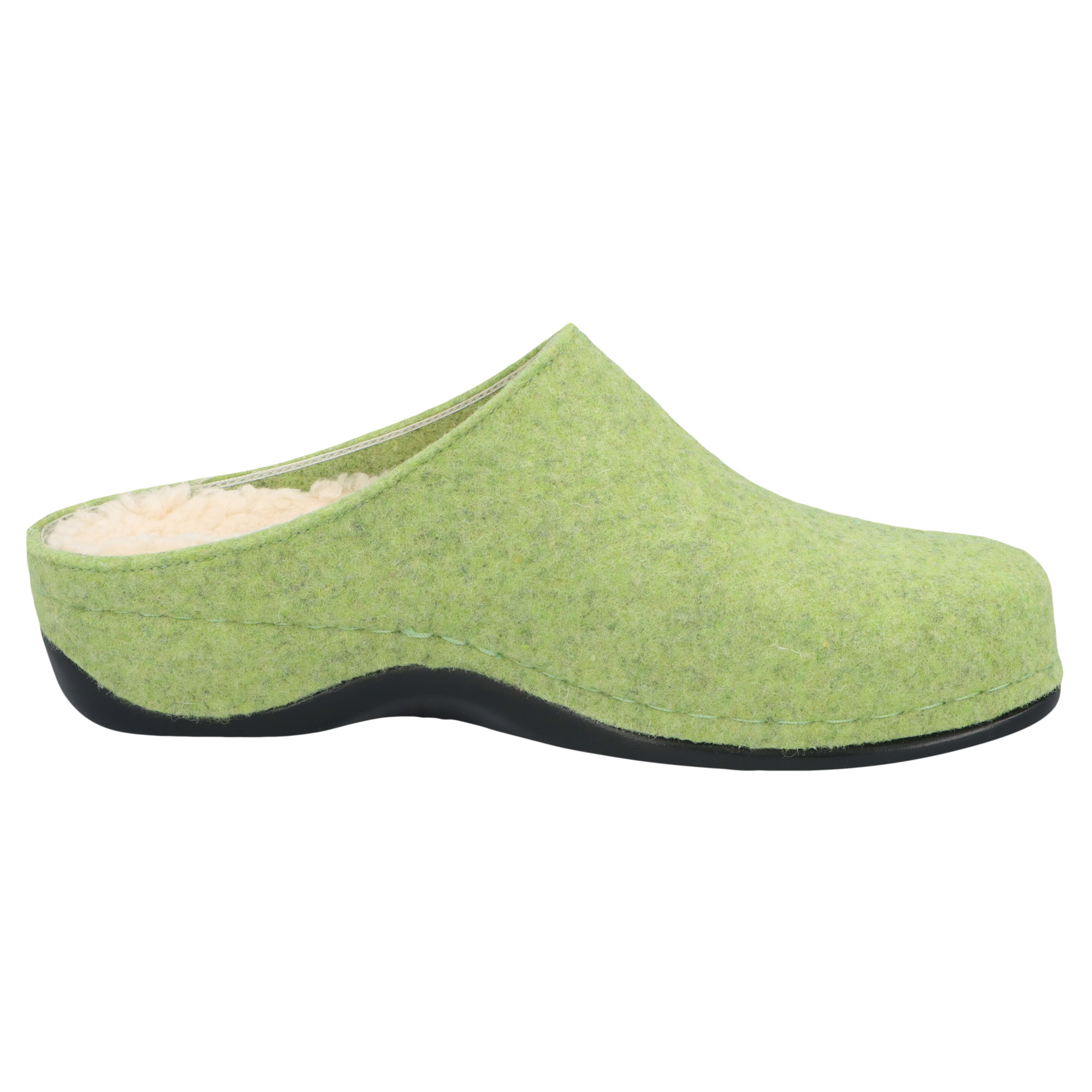 grüne hausschuhe seitenansicht rechts
